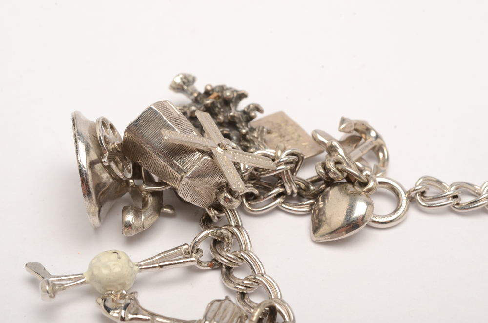 Vintage Sterling Silver Charm Bracelets