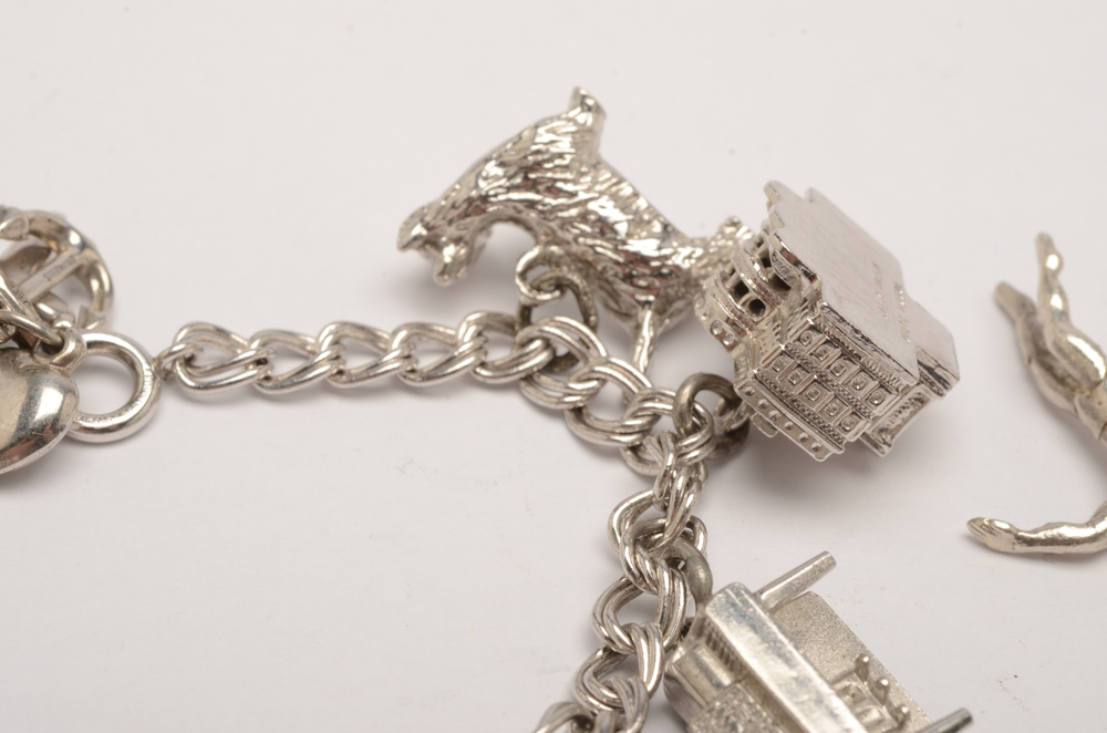 Vintage Sterling Silver Charm Bracelets