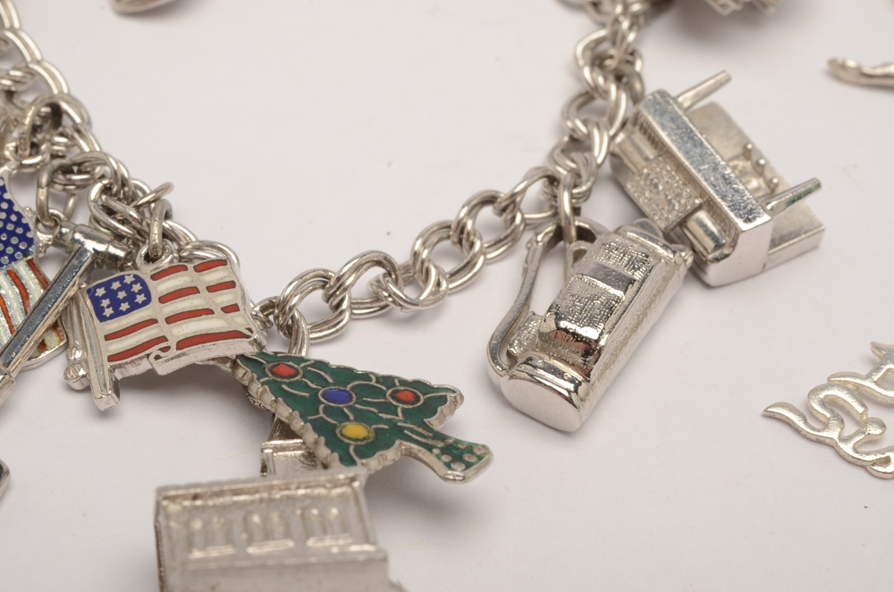 Vintage Sterling Silver Charm Bracelets