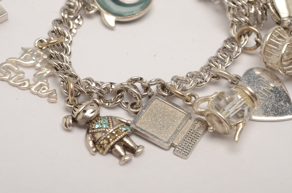 Vintage Sterling Silver Charm Bracelets