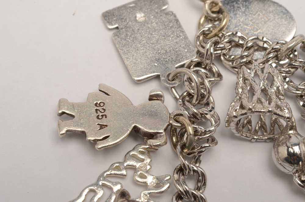 Vintage Sterling Silver Charm Bracelets