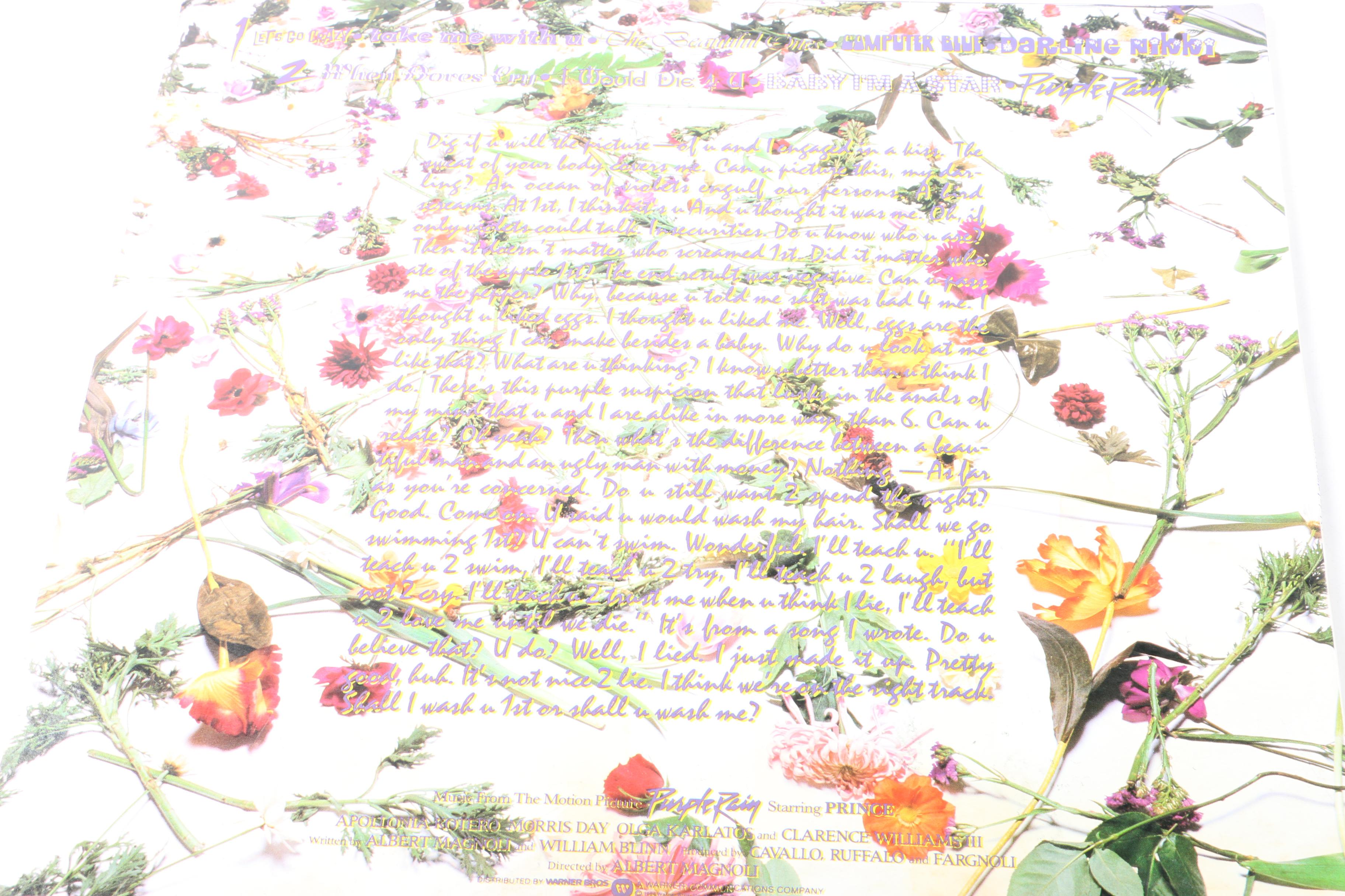 Prince and The Revolution "Purple Rain" Soundtrack Record