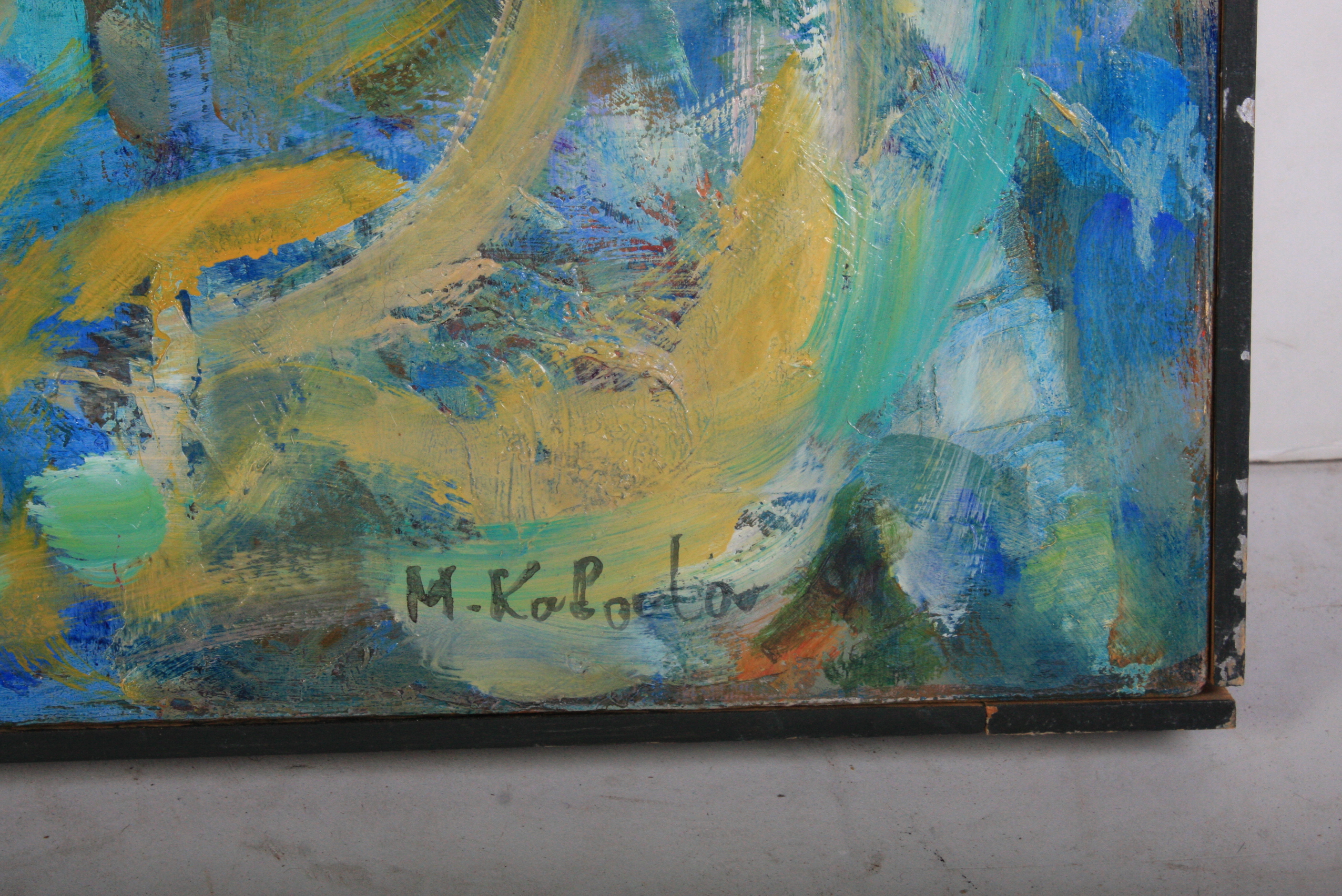 Murat Kaboulov Oil Painting of Abstract Still Life in a Blue Room