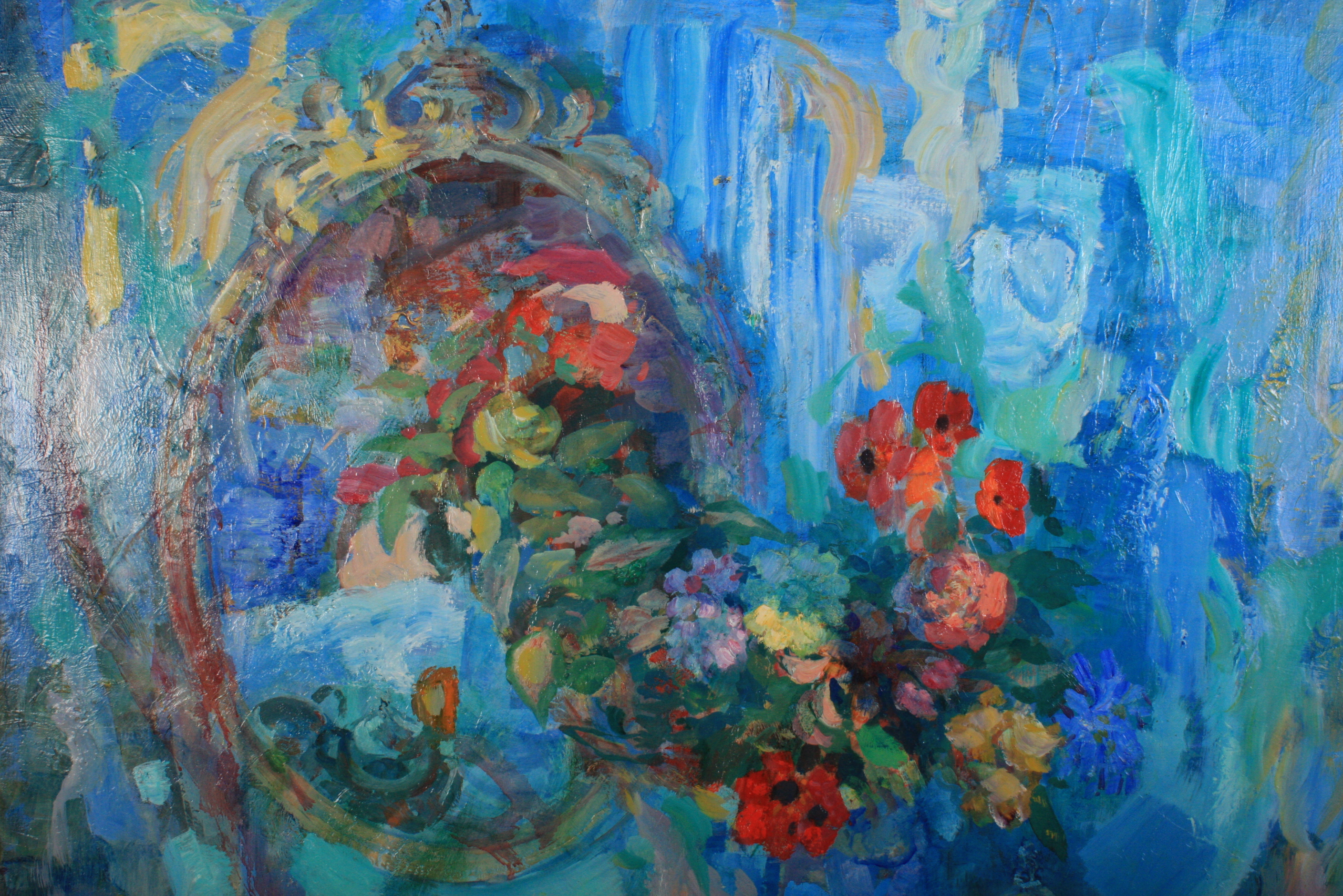 Murat Kaboulov Oil Painting of Abstract Still Life in a Blue Room