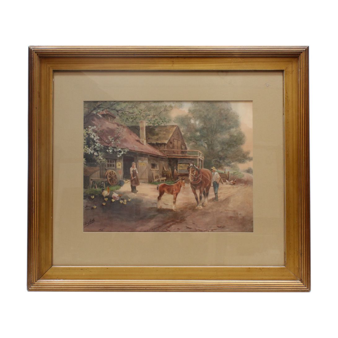 Frank F. English Watercolor Painting