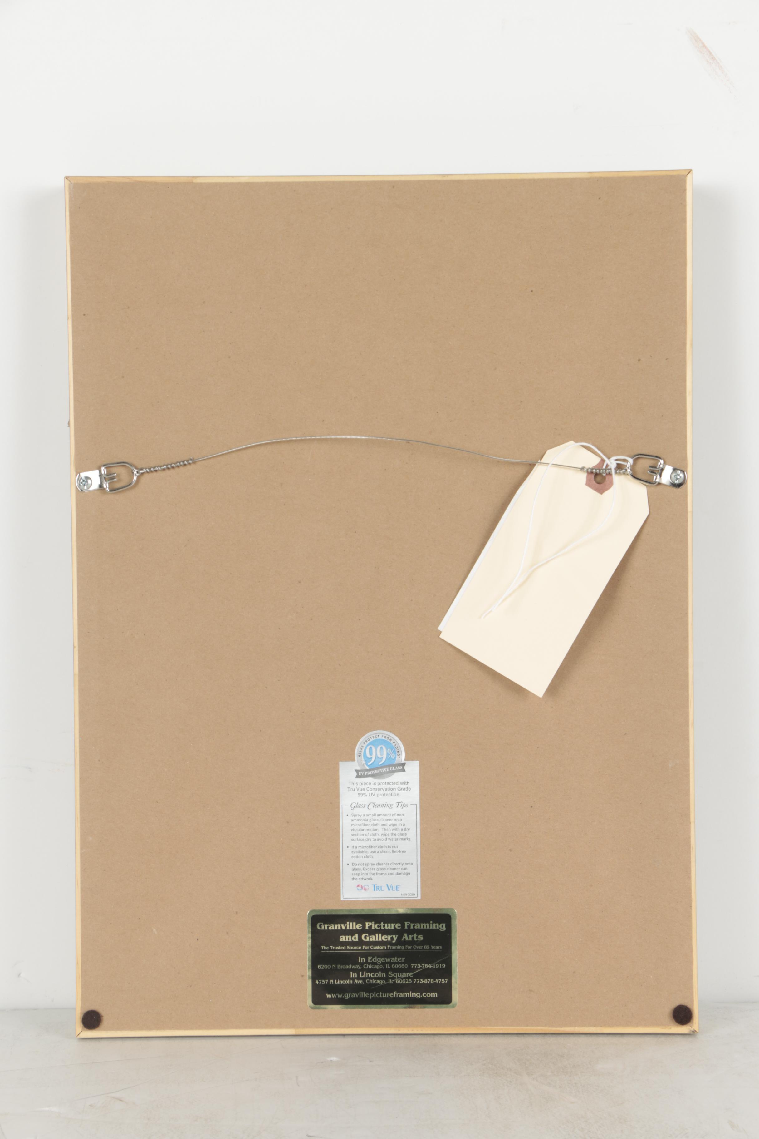 S. Lobač Watercolor Painting of a Town Street