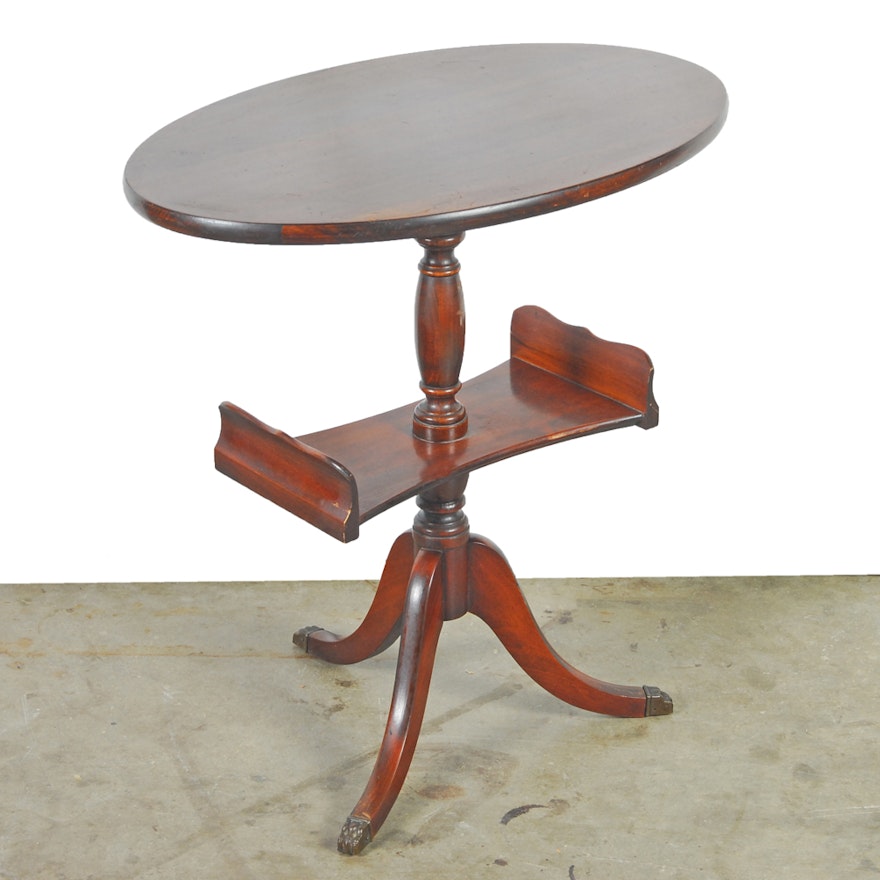 Vintage Federal Style Mahogany Accent Table by Brandt