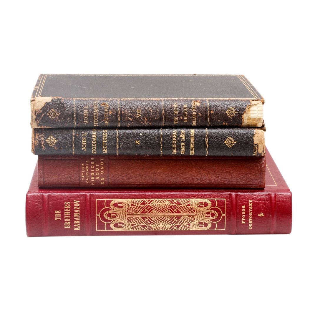 Books including 1903 "John L. Stoddard's Lectures"