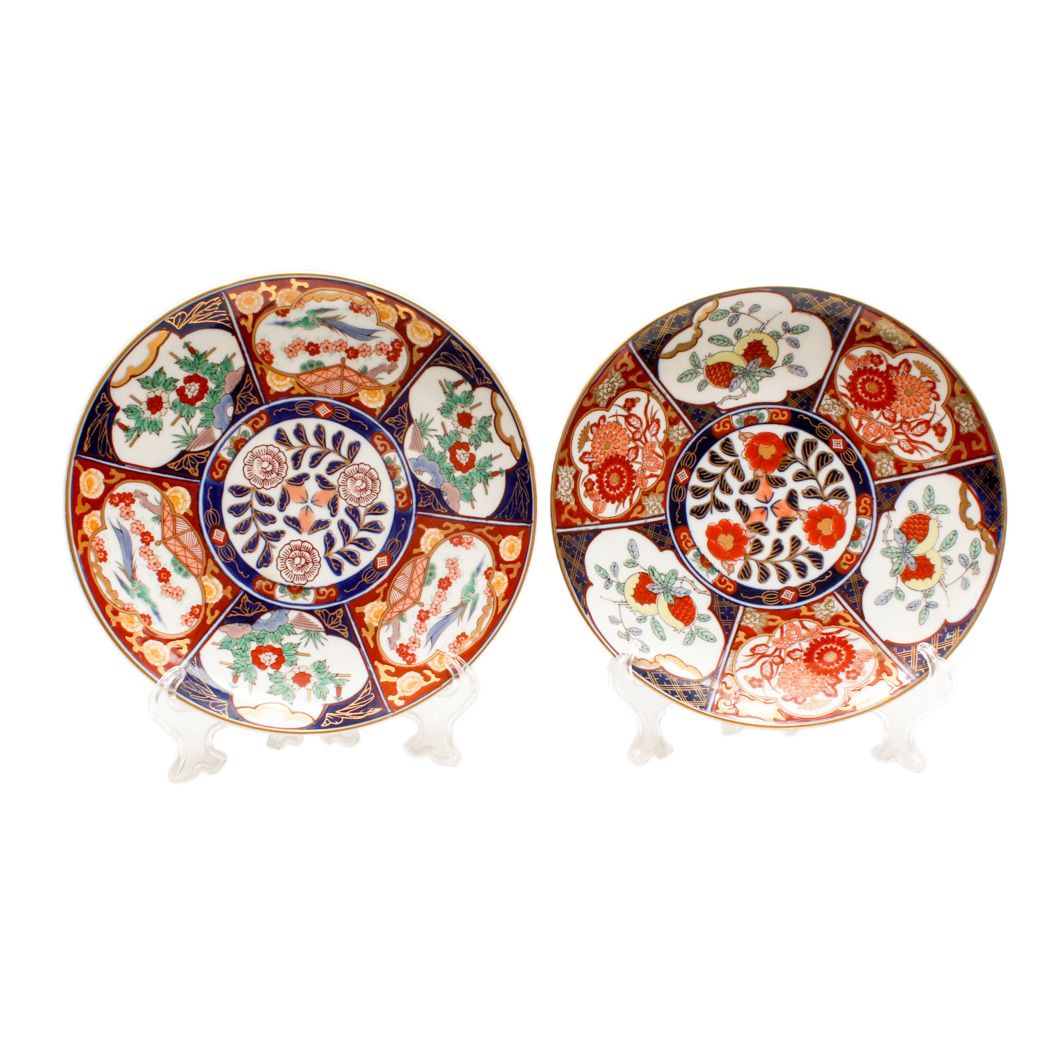 Gold Imari and Arita Hand-Painted Decorative Plates