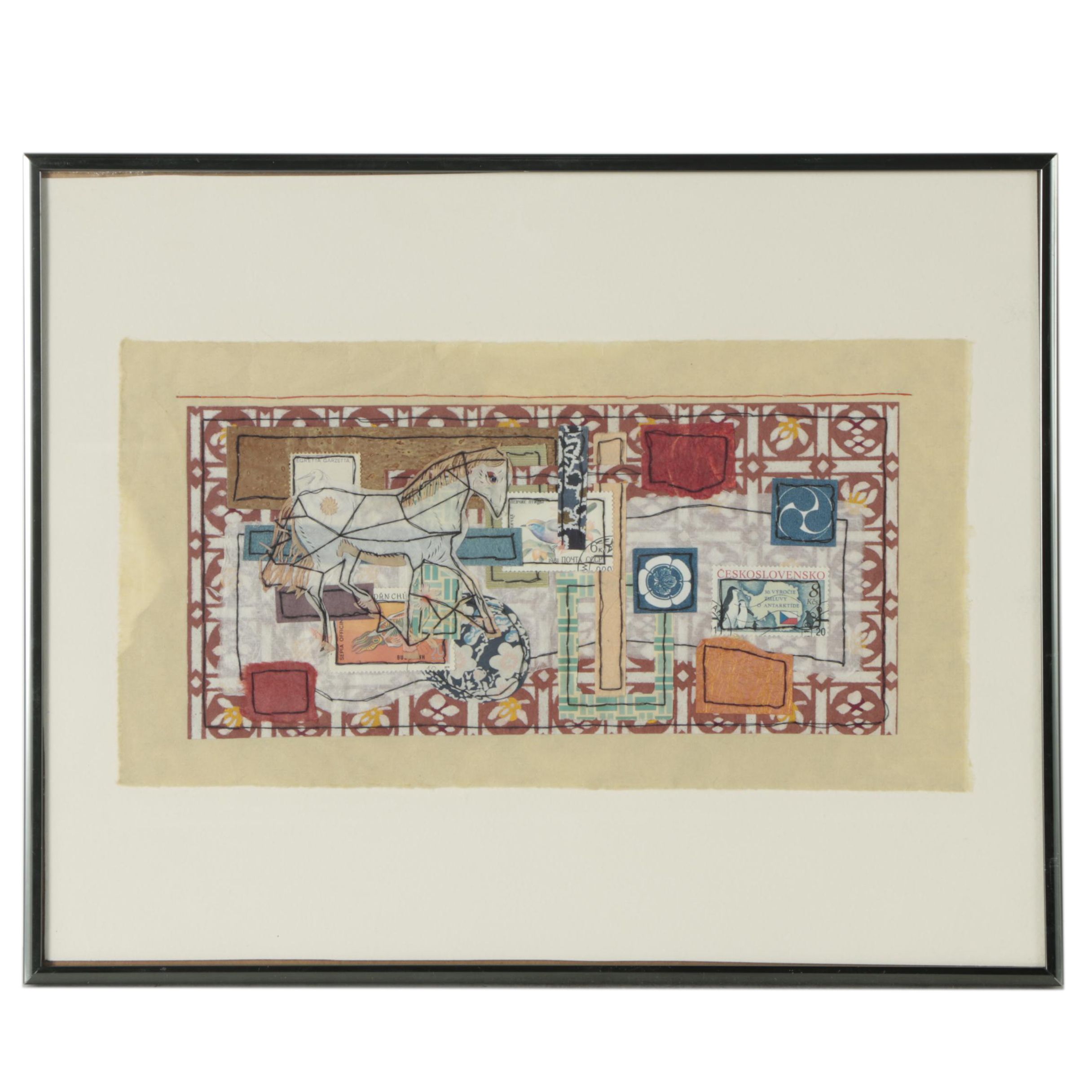 Abstract Mixed Media Collage