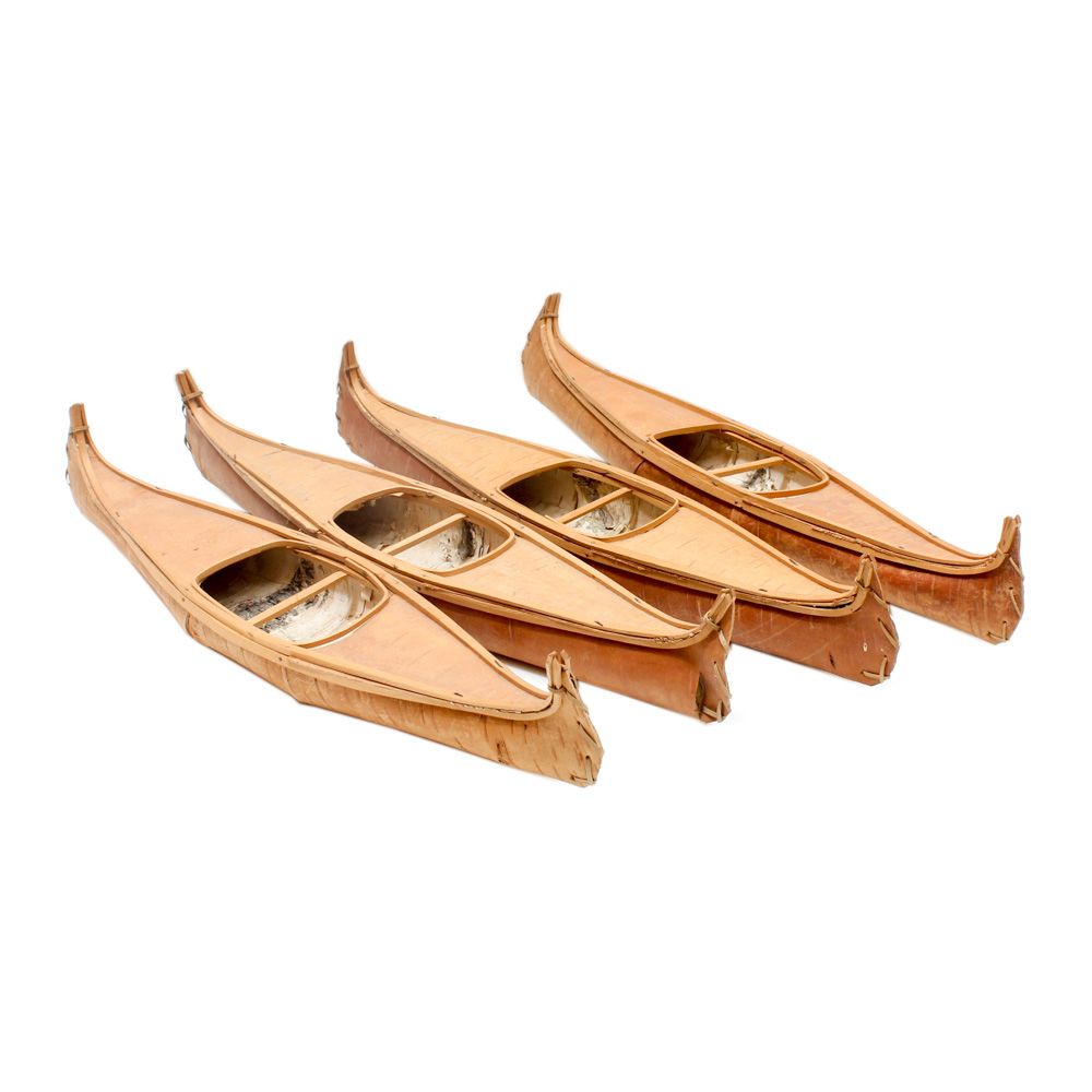 Folk Art Style Birchbark Canoes
