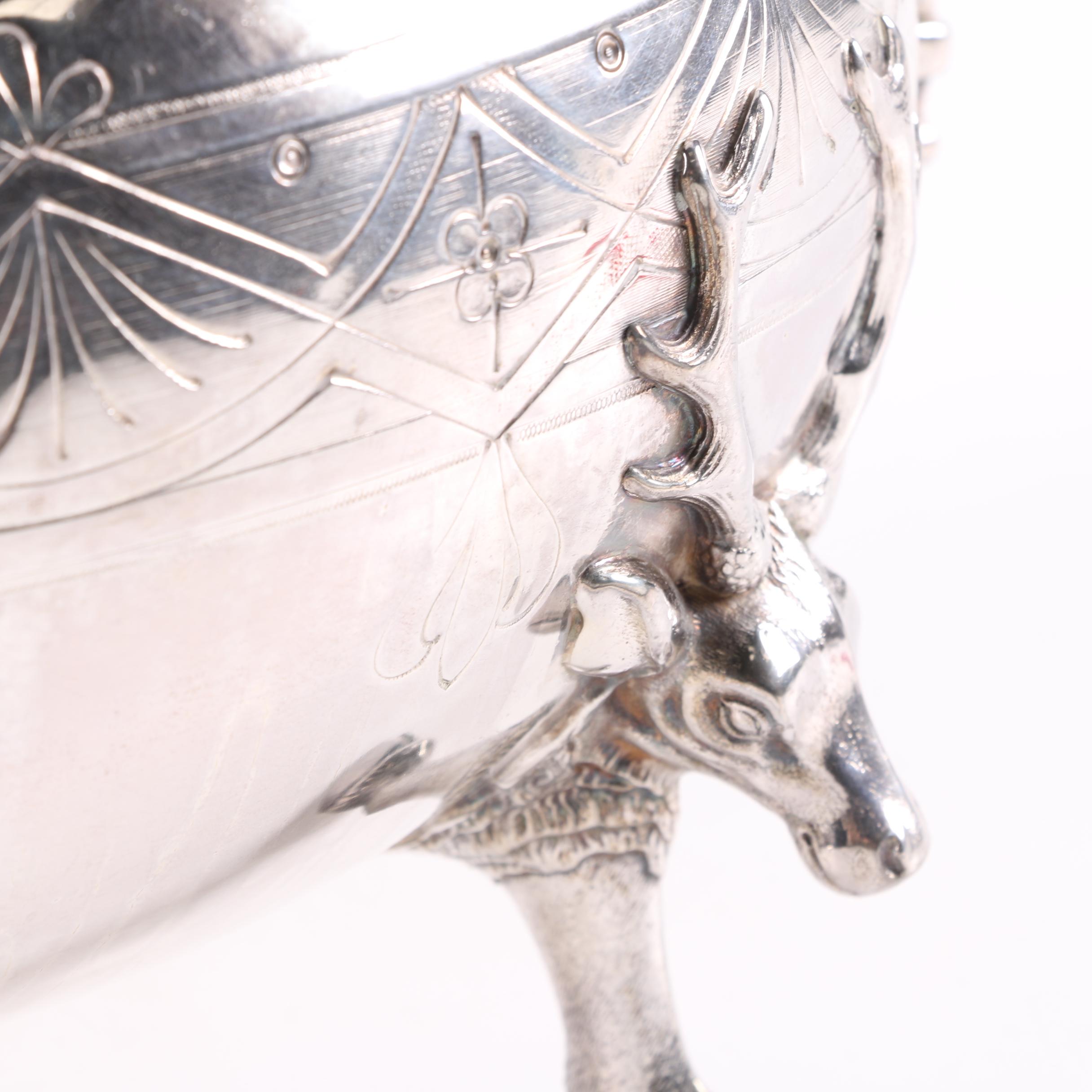 Late 19th Century Reed & Barton Silver Plate Soup Tureen with Elk Finial