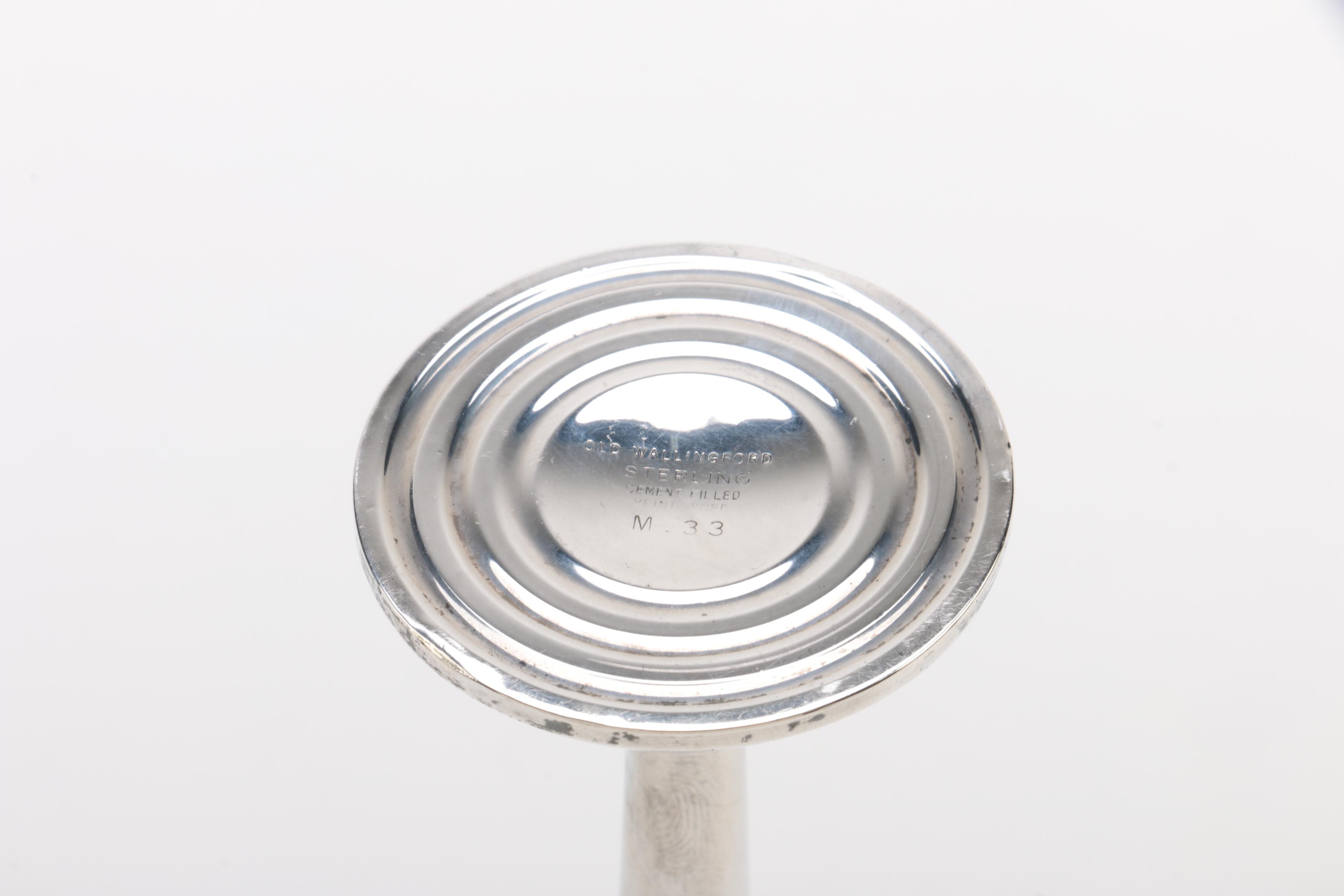 La Pierre Weighted Sterling Candleholders with Towle and Old Wallingford