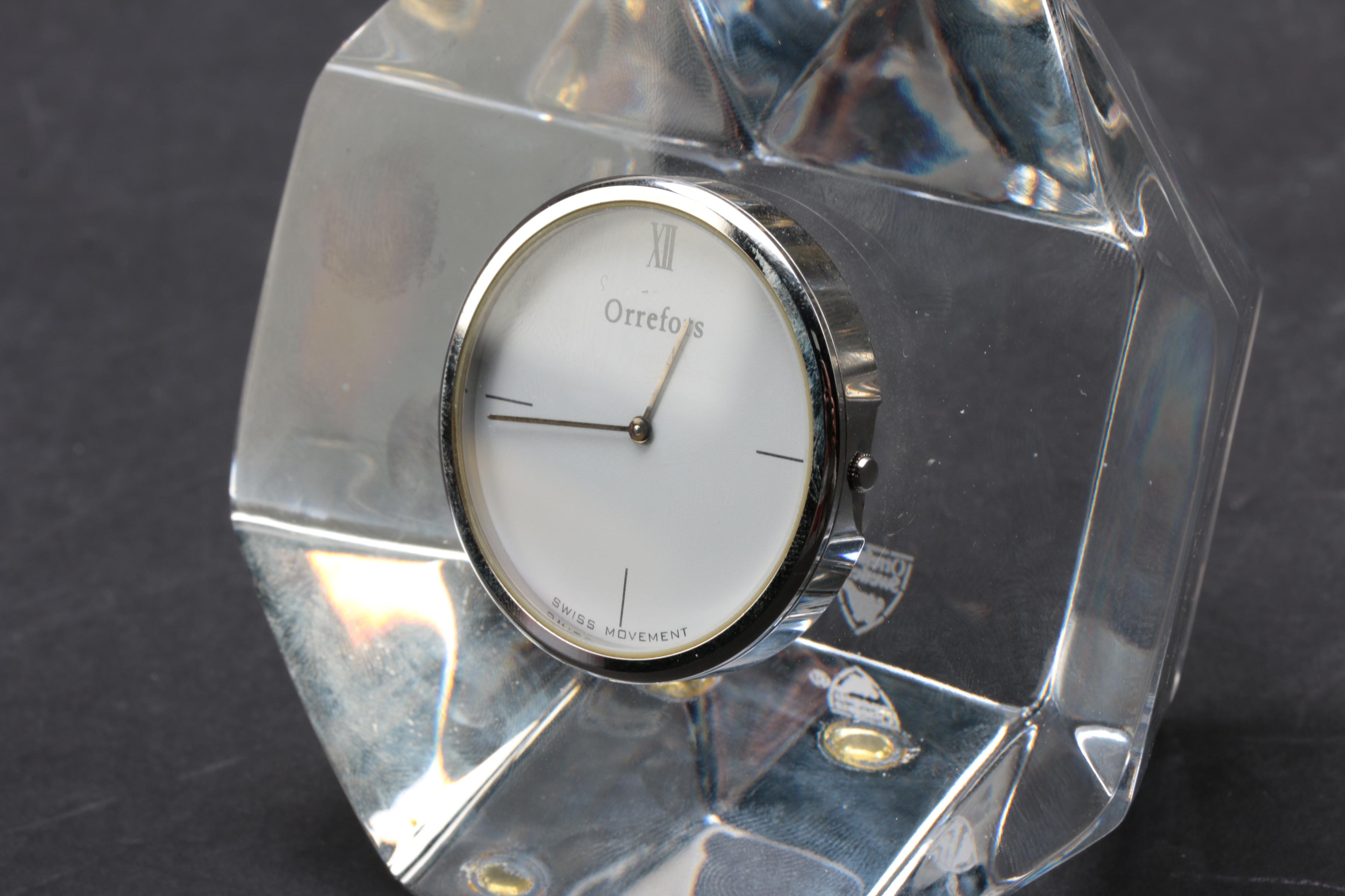 Orrefors Contemporary Crystal Clock