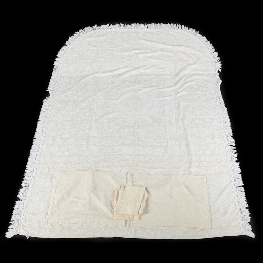 Vintage Bates "Queen Elizabeth" Bedspread, Pillow Shams, and Pillow Cases