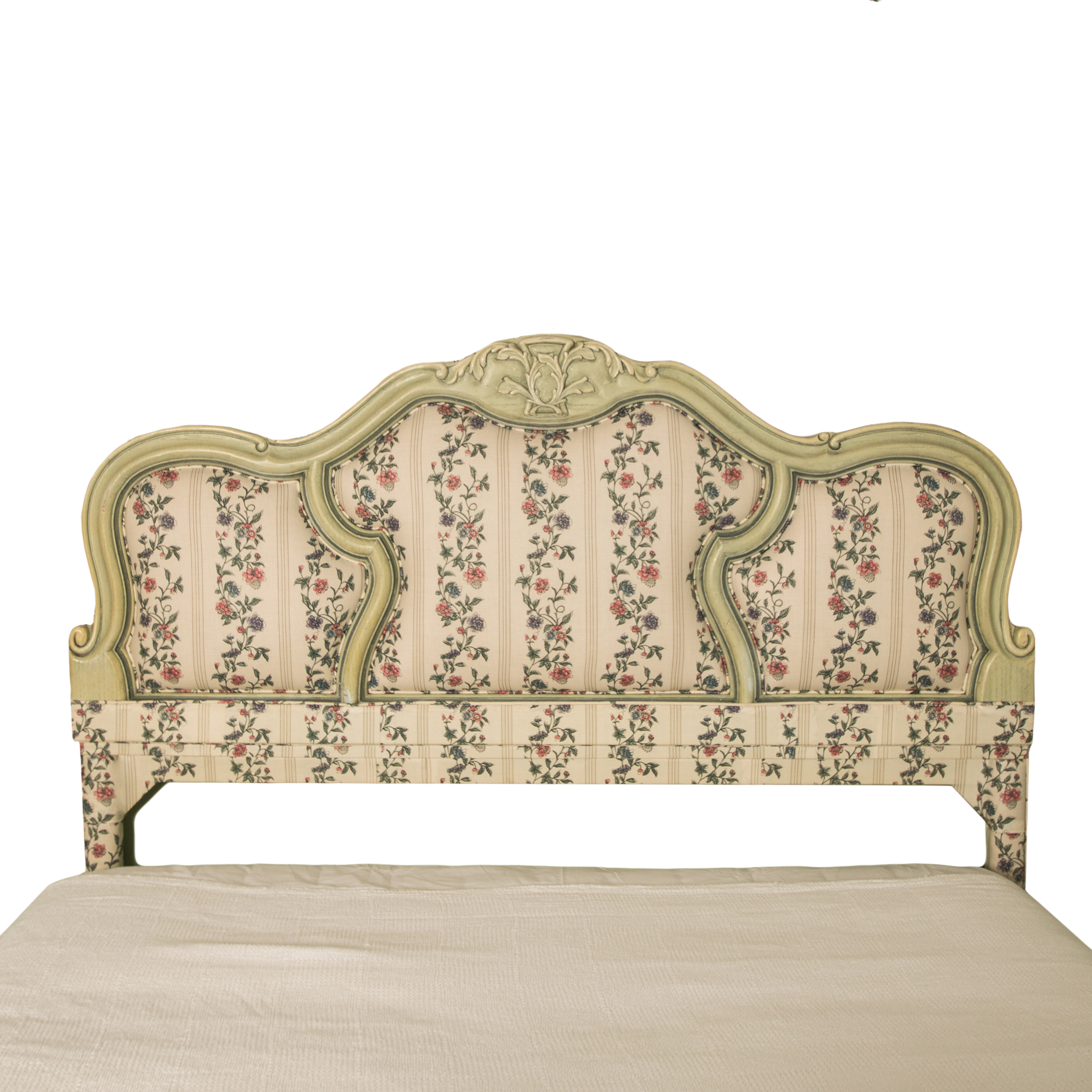 Laura Ashley "Chinese Silk" Upholstered French Provincial Style Headboard