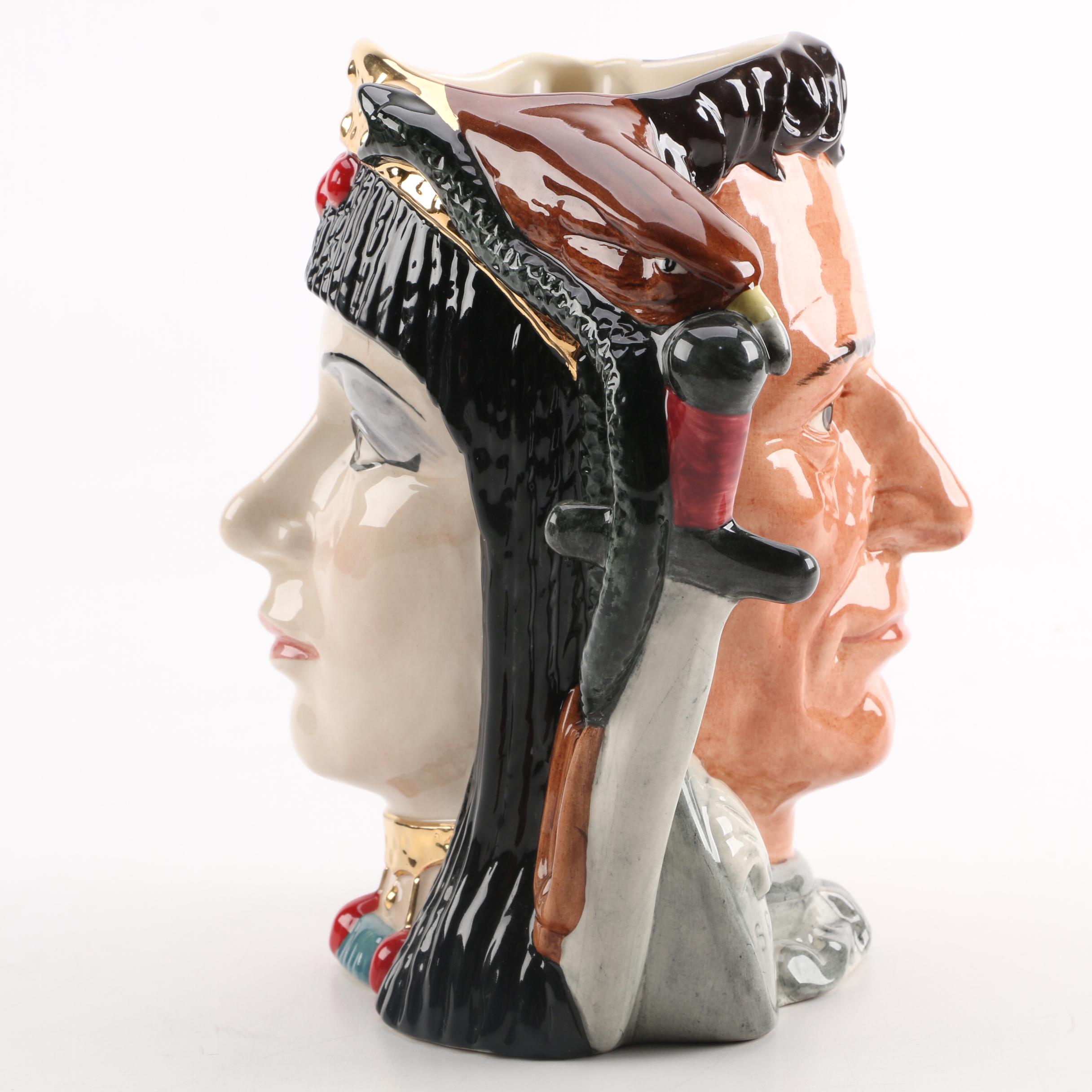 Royal Doulton Two Faced "Anthony & Cleopatra" Toby Jug
