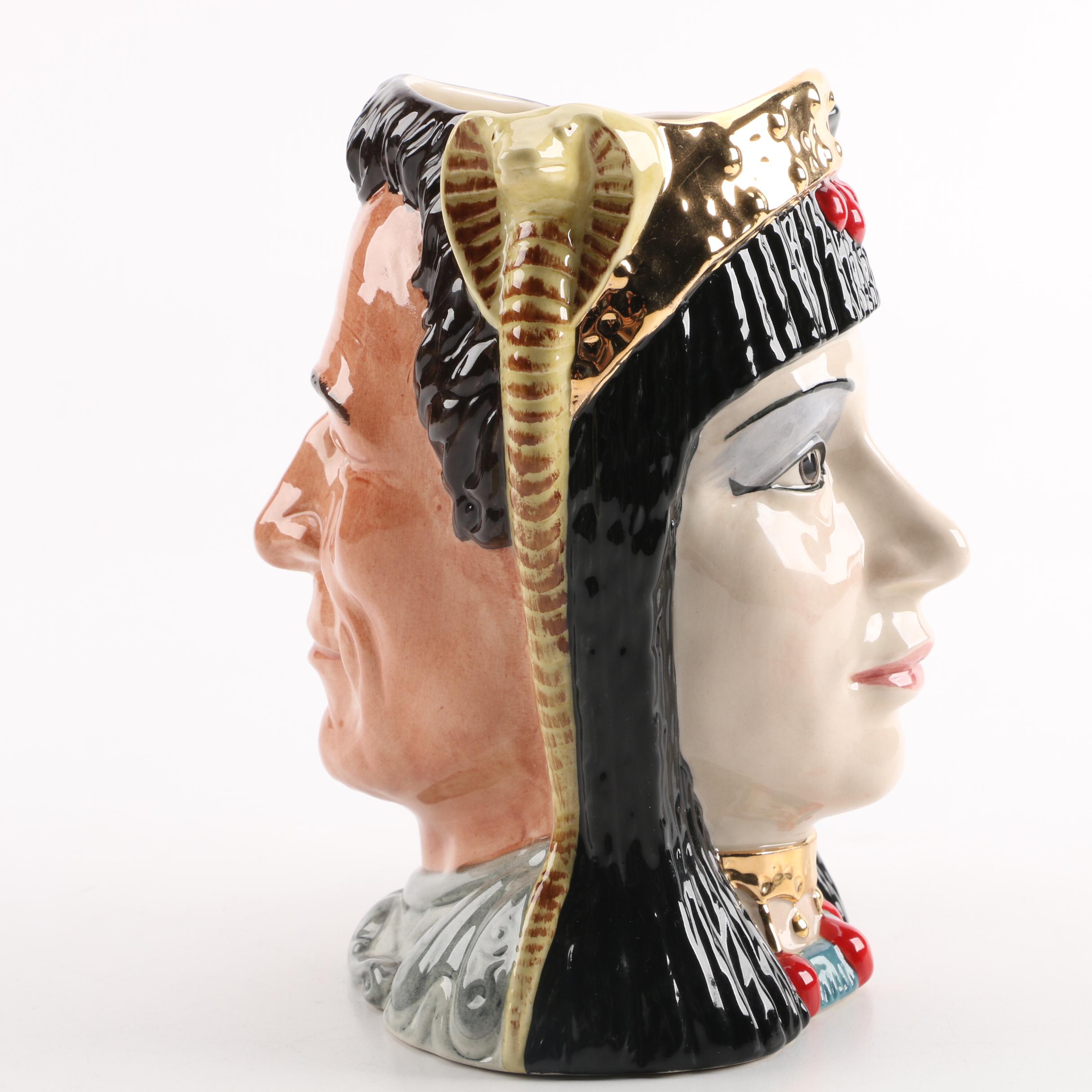 Royal Doulton Two Faced "Anthony & Cleopatra" Toby Jug