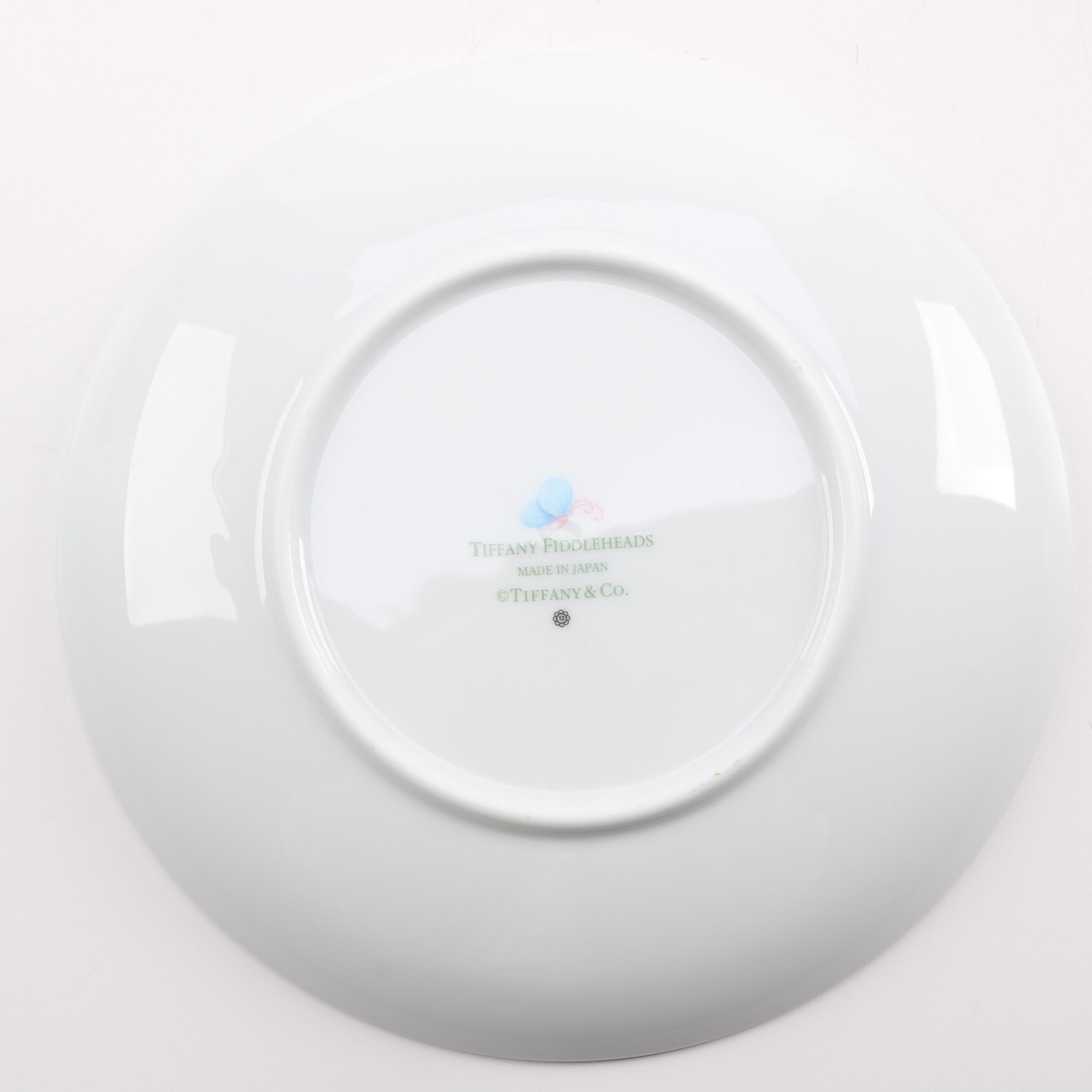 Tiffany & Co. "Tiffany Fiddleheads" Children's Porcelain Place Setting