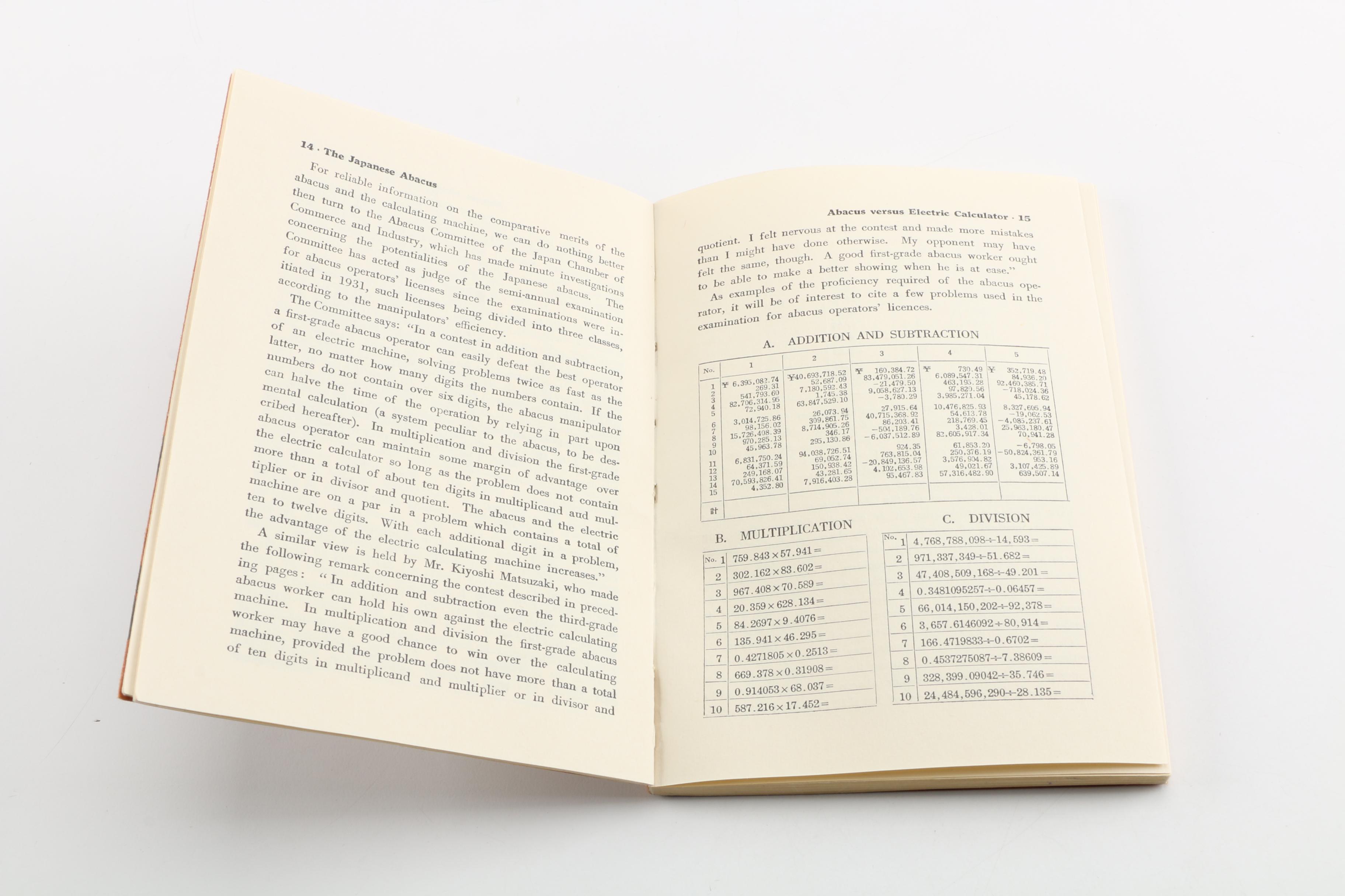 1957 "Japanese Abacus" Book and Abacus In Box