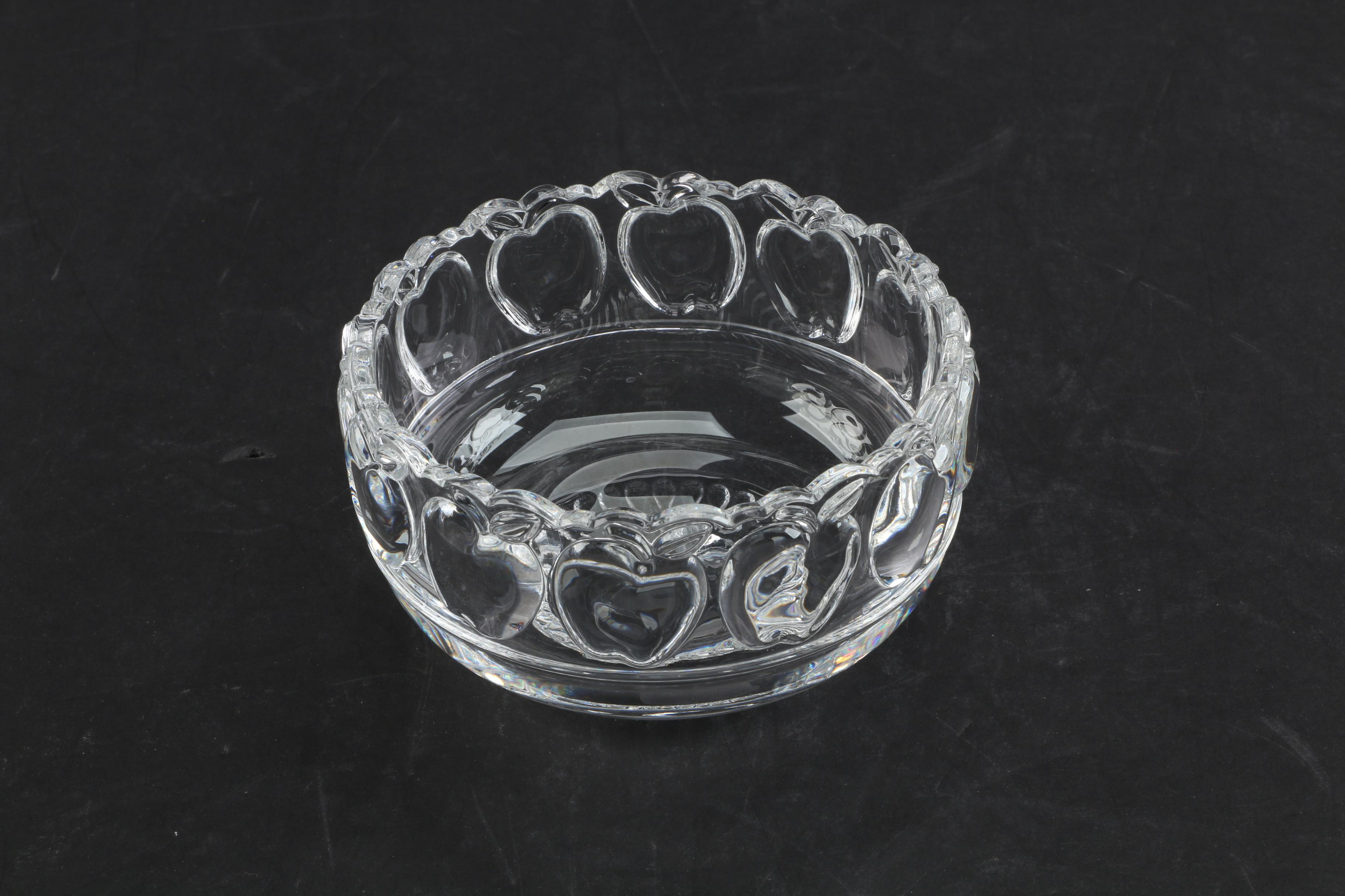 Tiffany & Co. Crystal "Apple" Candy Dish