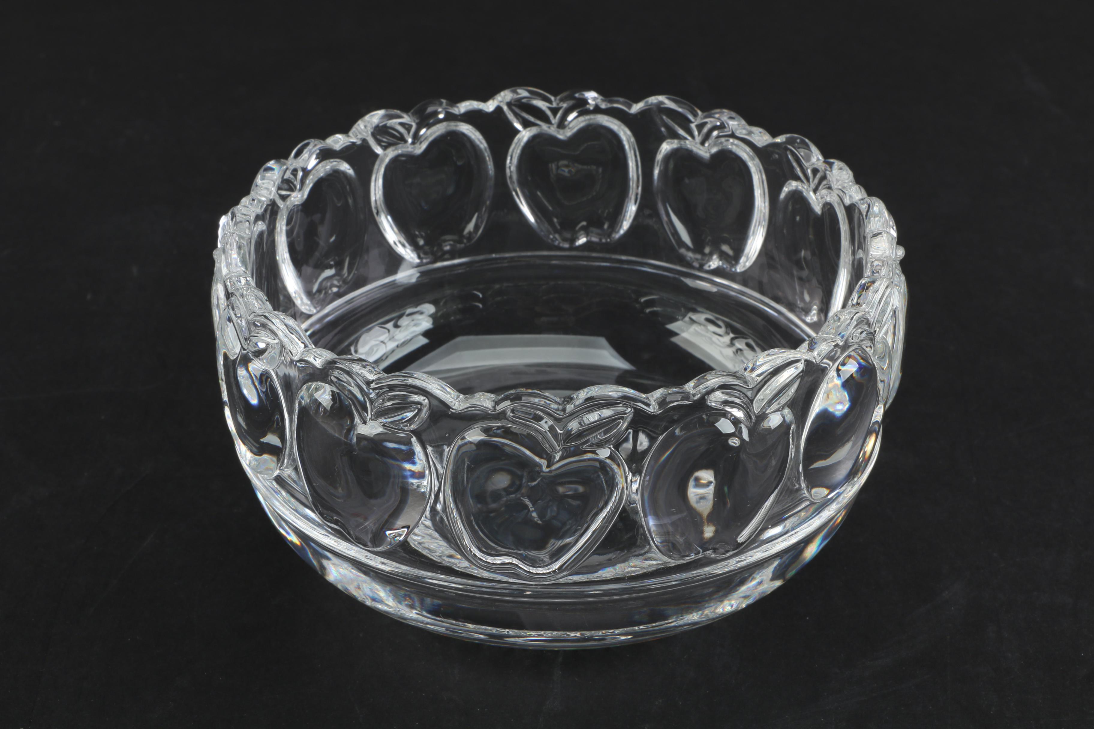 Tiffany & Co. Crystal "Apple" Candy Dish