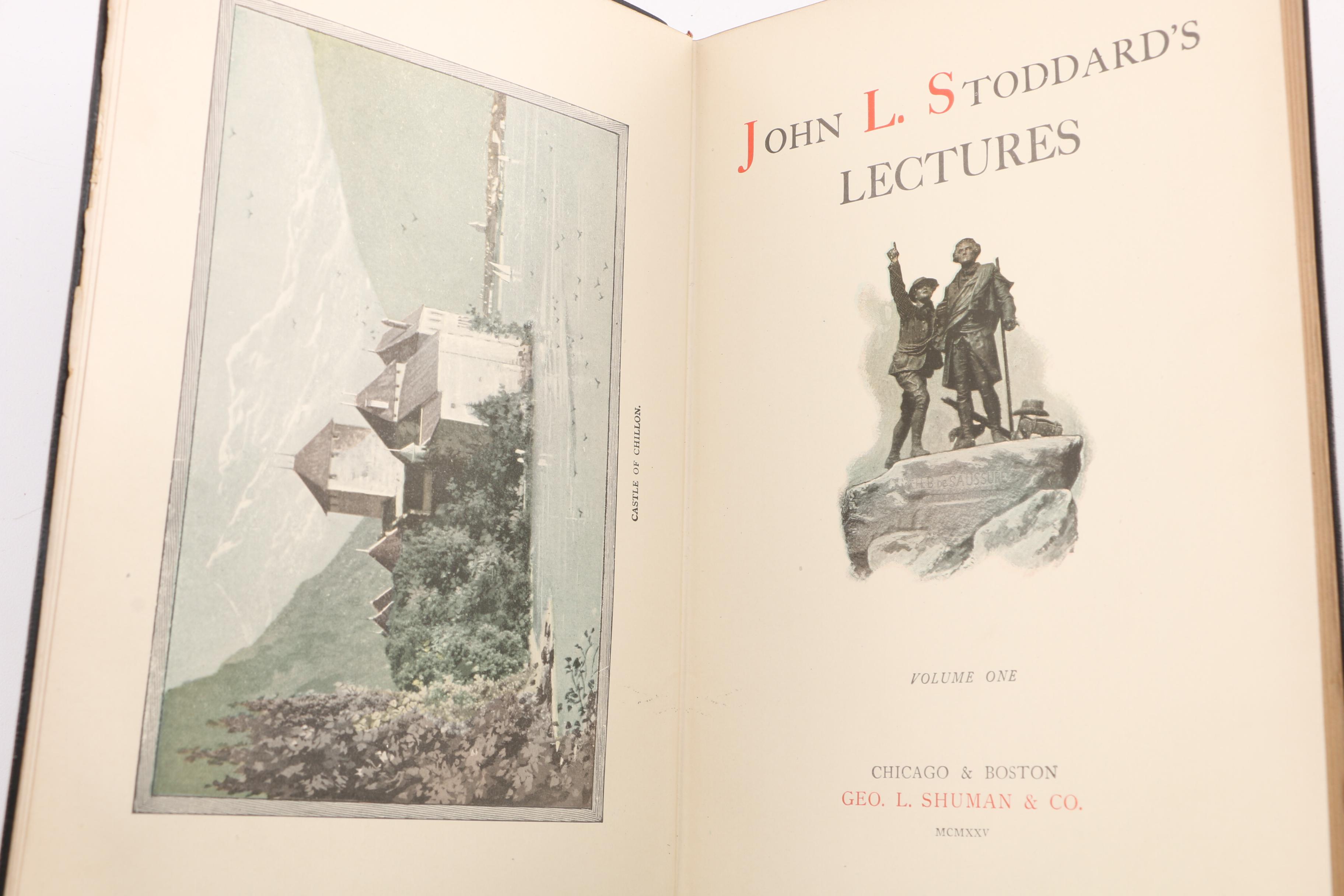 1925 Leather Bound "John L. Stoddard's Lectures"