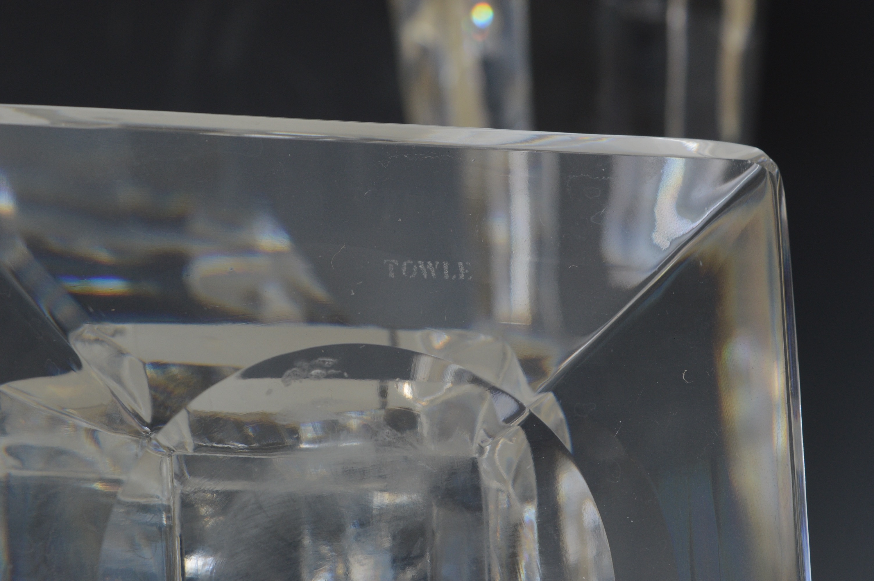 Pair of Towle Crystal Candlesticks