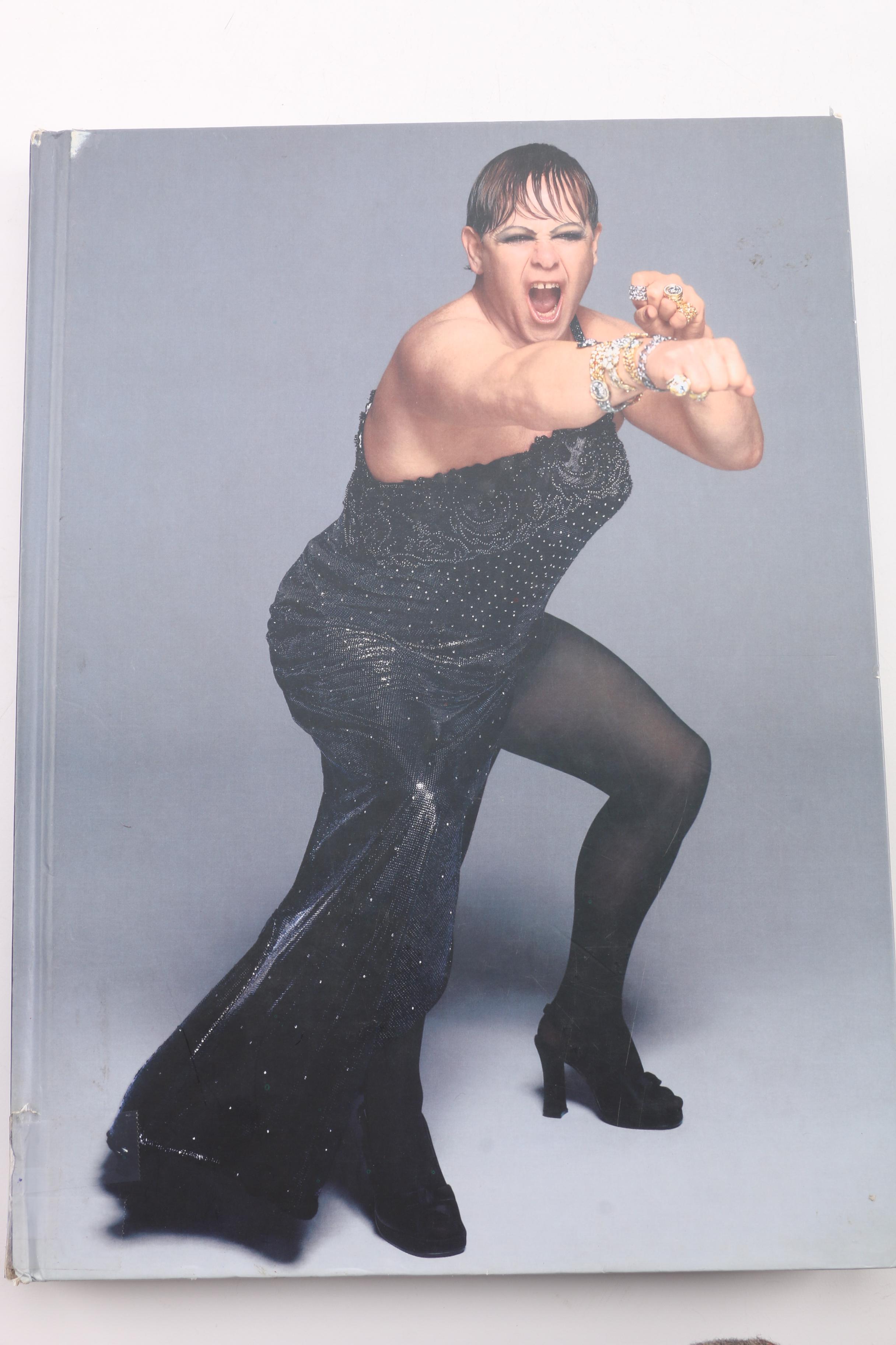 Collection of Books "The Naked and The Dressed 20 Years of Versace" by Avedon