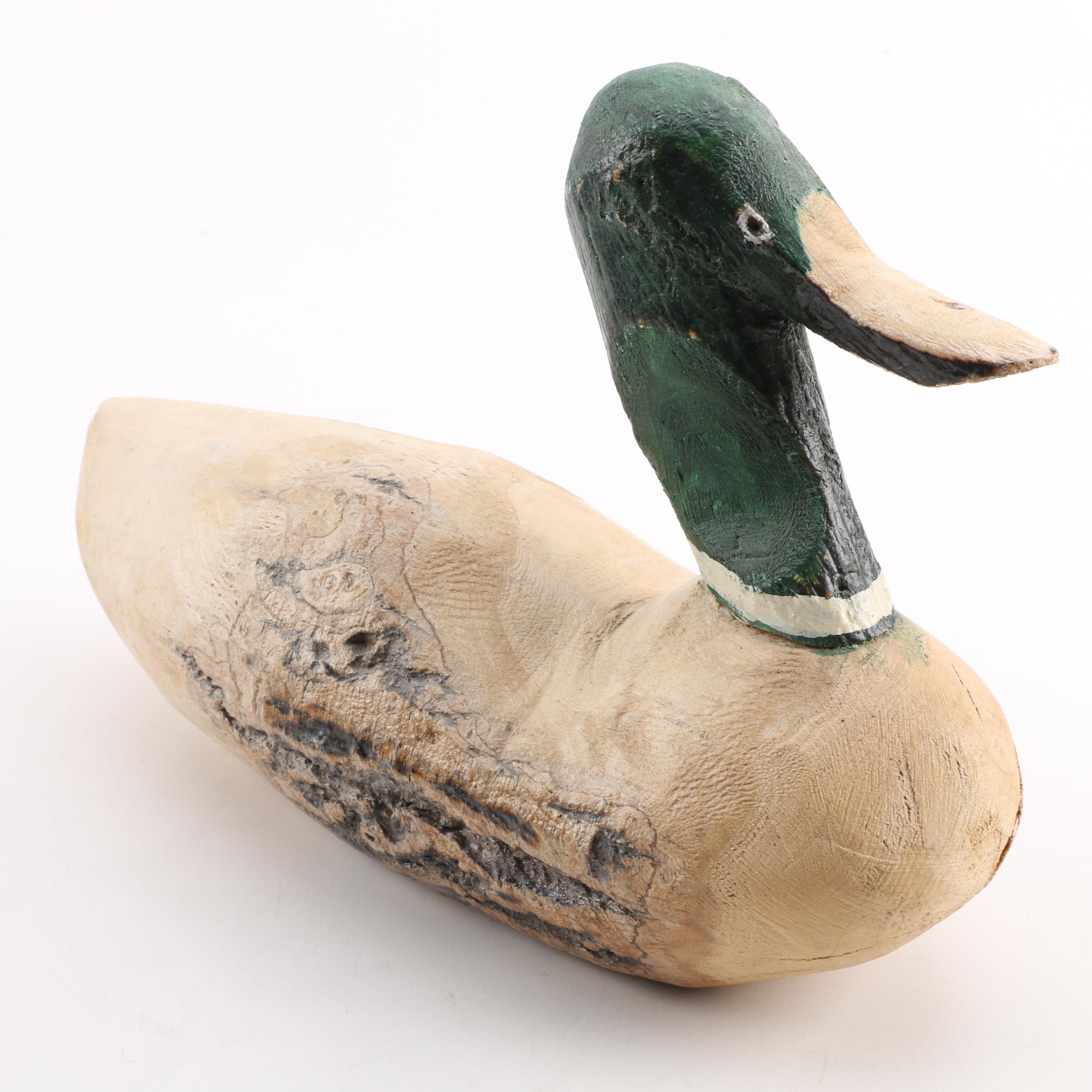 Hand-Carved Mallard Drake Decoy