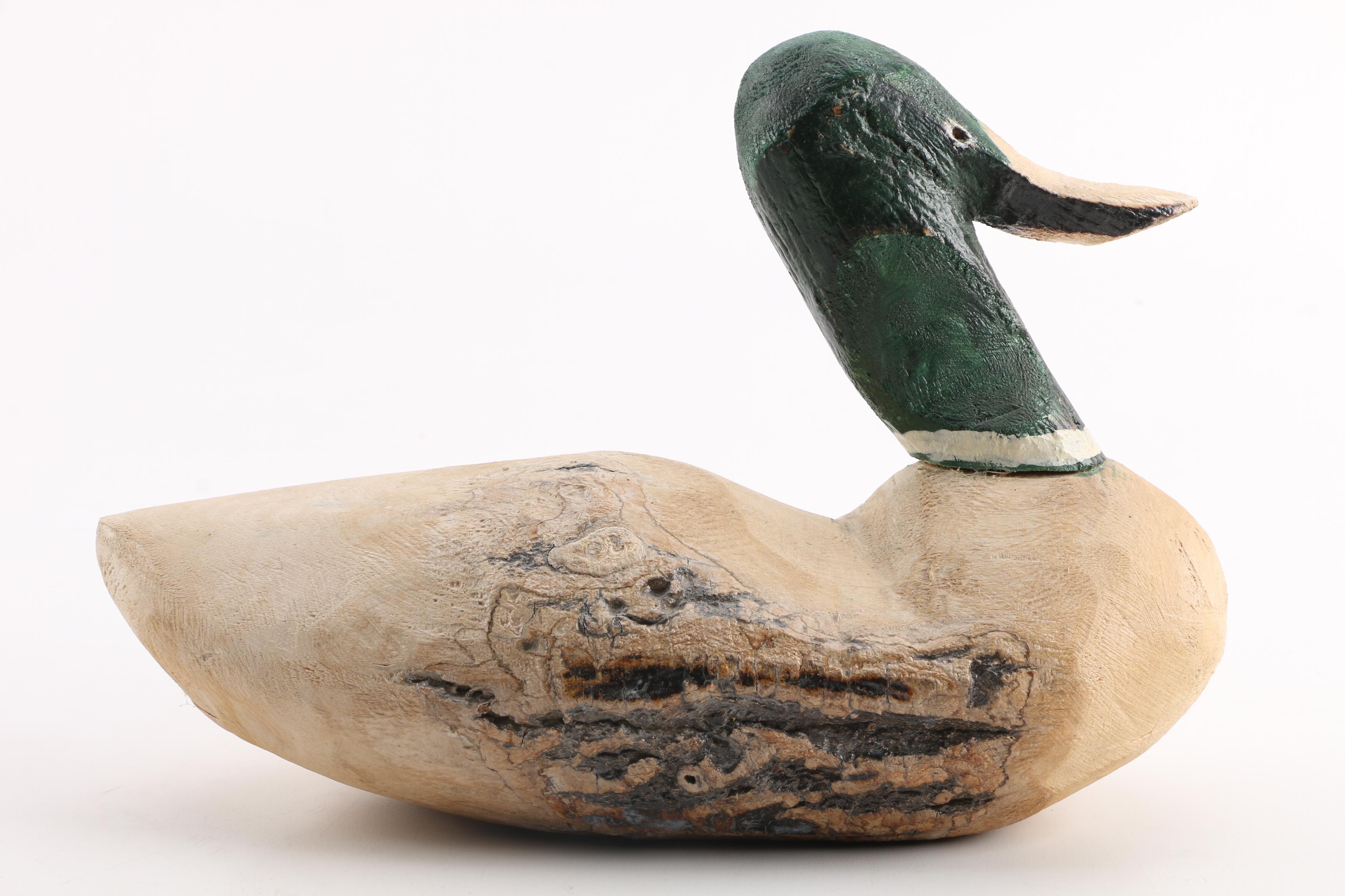 Hand-Carved Mallard Drake Decoy