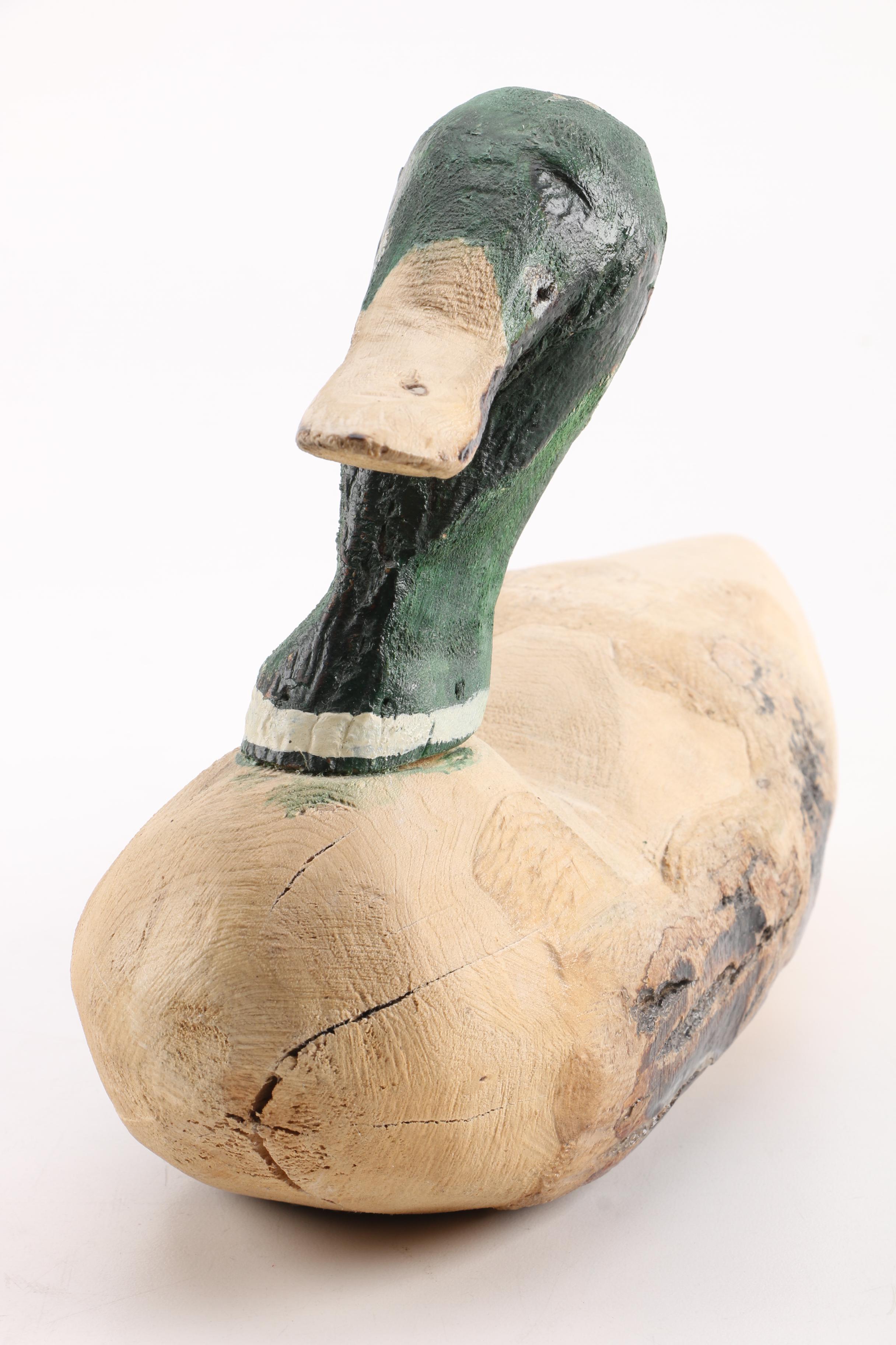 Hand-Carved Mallard Drake Decoy