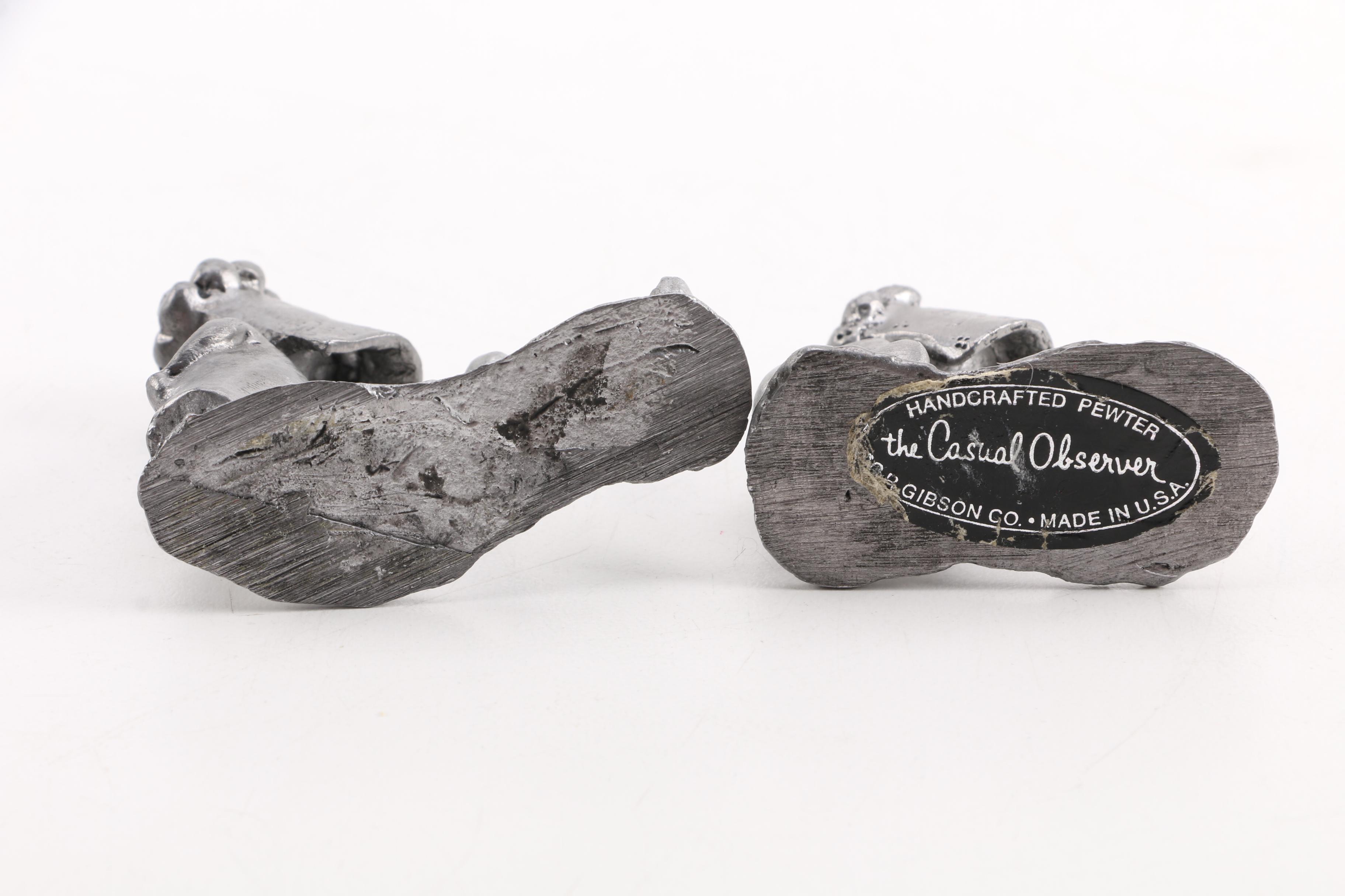 Handcrafted "The Casual Observer" Pewter Figurines by Gibson