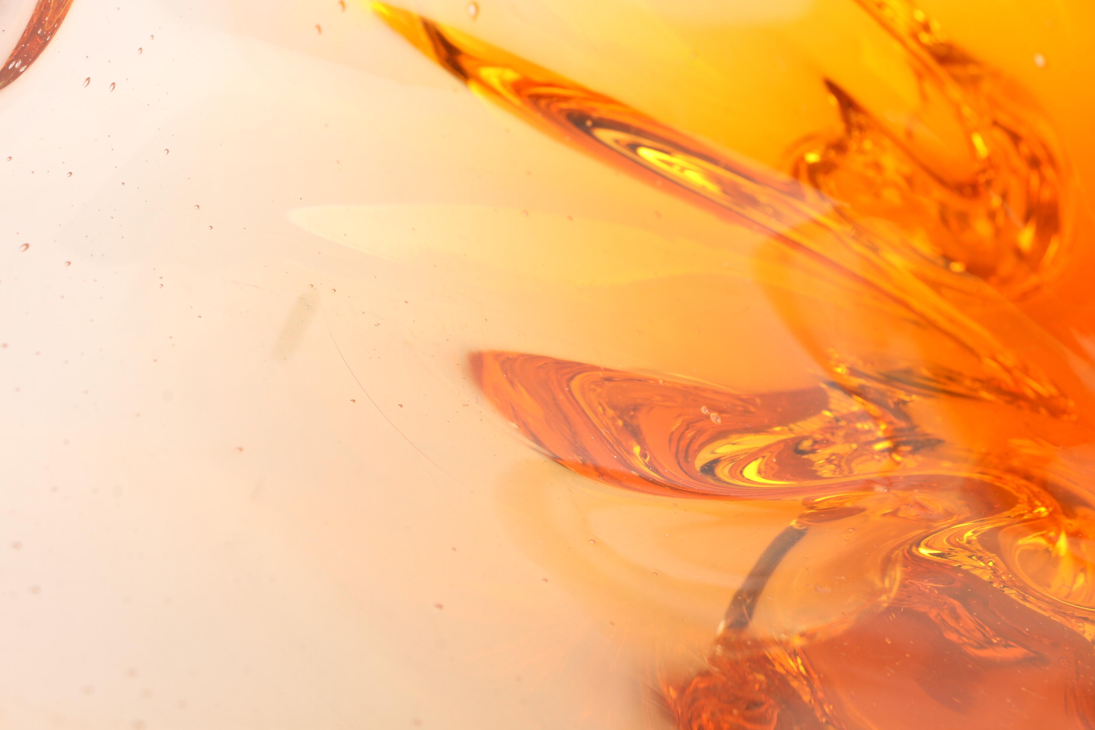 Amber Glass Console Bowl