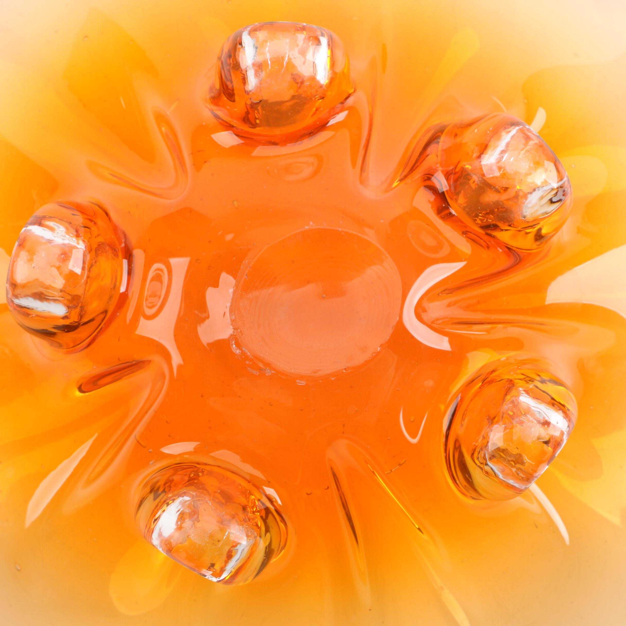 Amber Glass Console Bowl