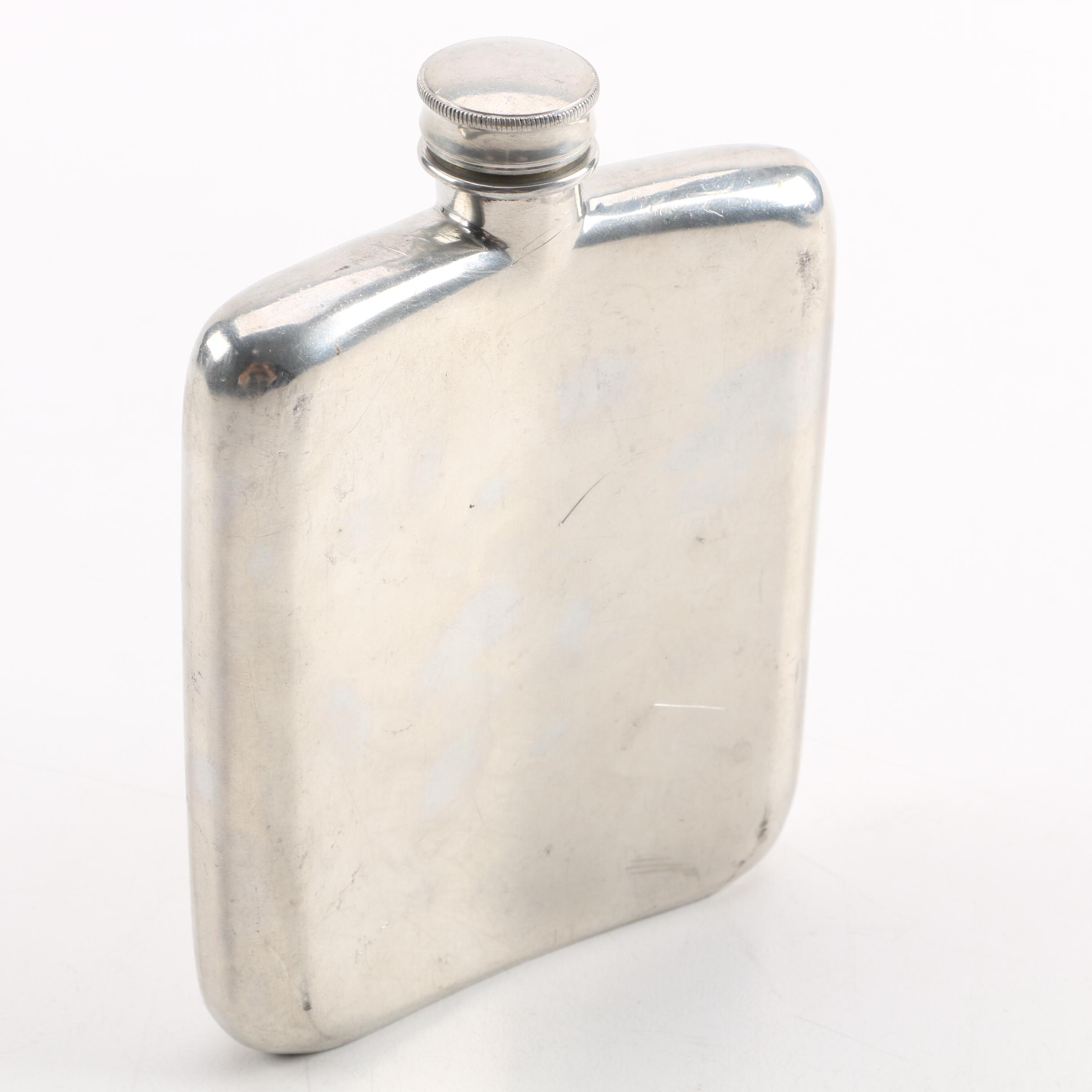 James Dixon & Sons Silver Plate Flask for Abercrombie & Fitch