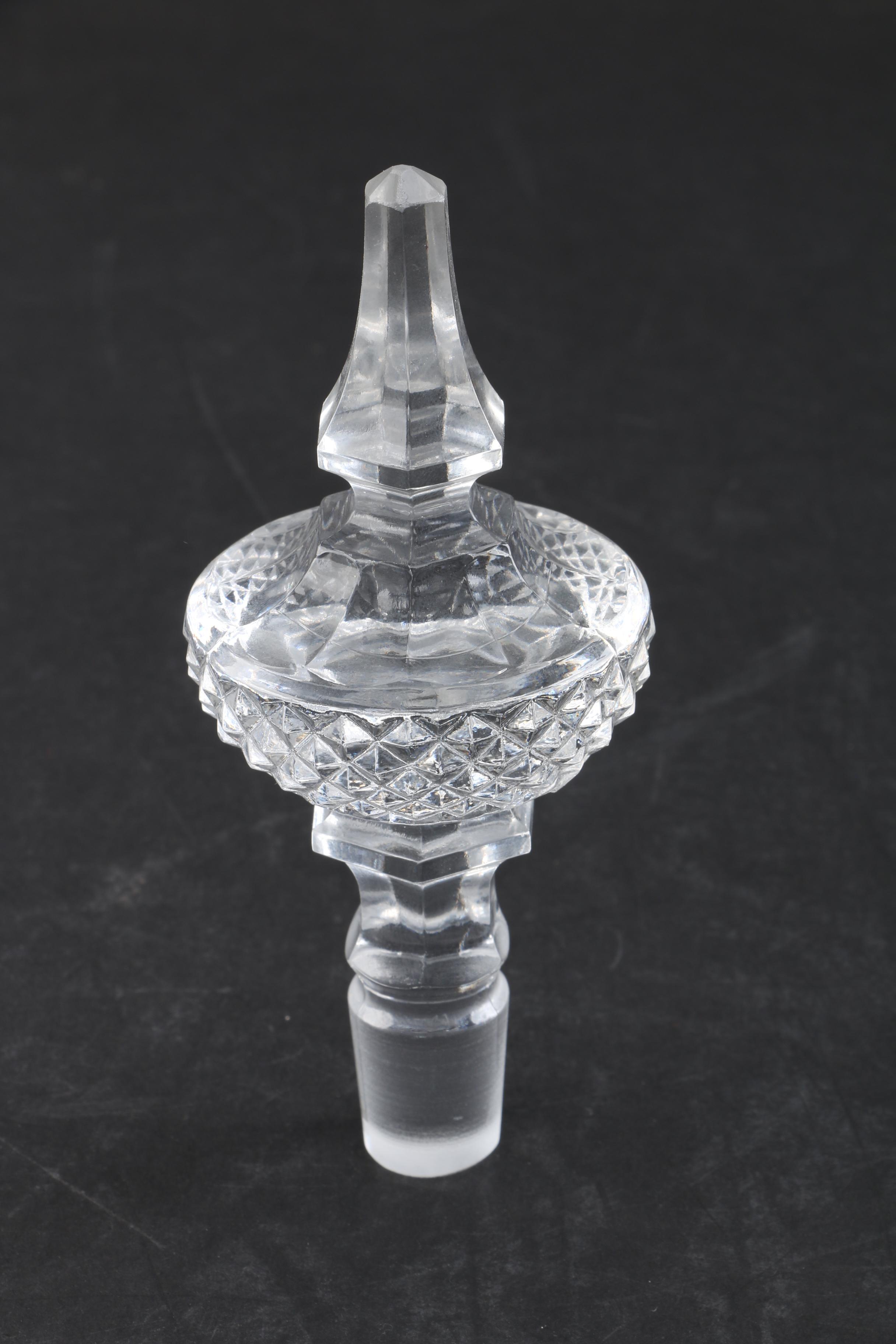 Crystal Decanter and Cristal D'Arques-Durand "Longchamp" Cordial Glasses