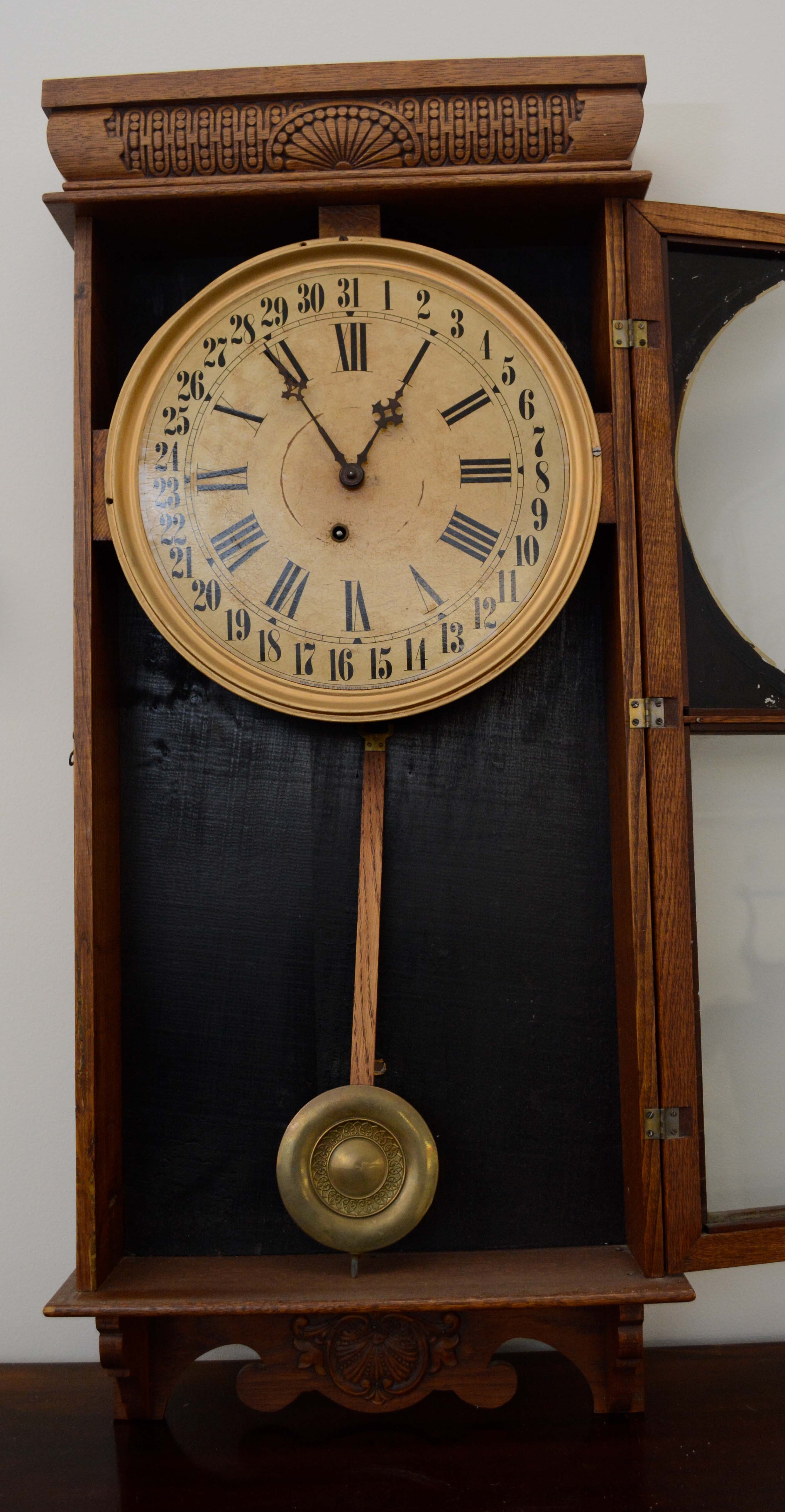 Early 20th Century E. Ingraham "Western Union" Wall Clock