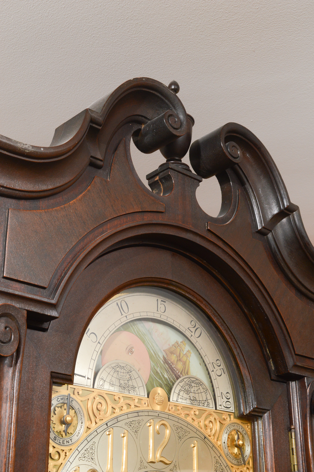 Antique Herschede Hall Clock Company Grandfather Clock
