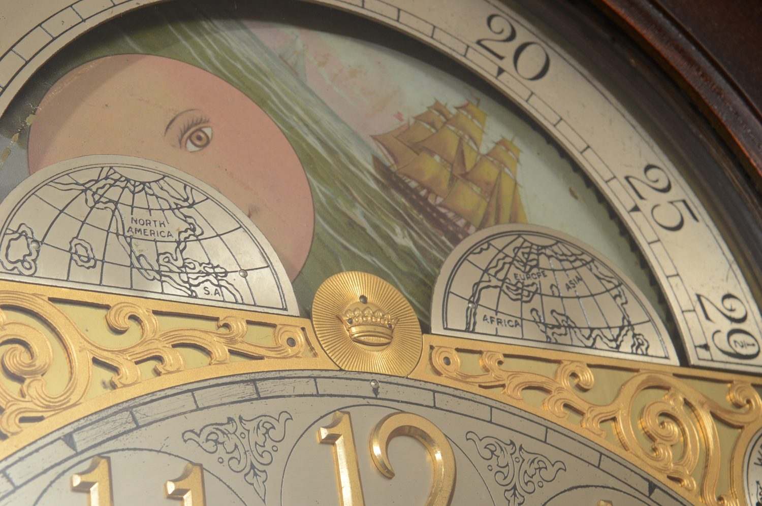 Antique Herschede Hall Clock Company Grandfather Clock