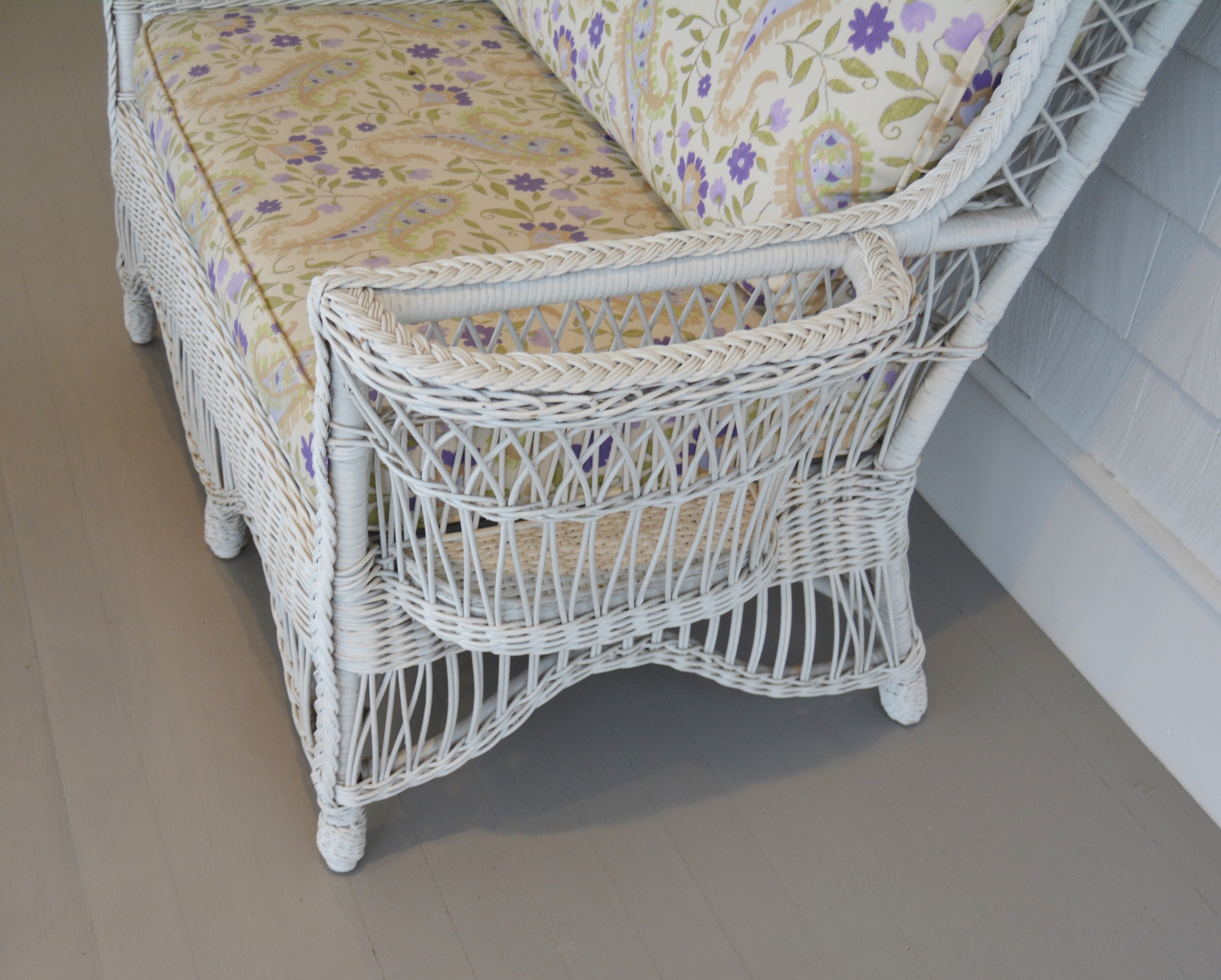 Henry Link Smithsonian Collection Wicker Settee and Tables