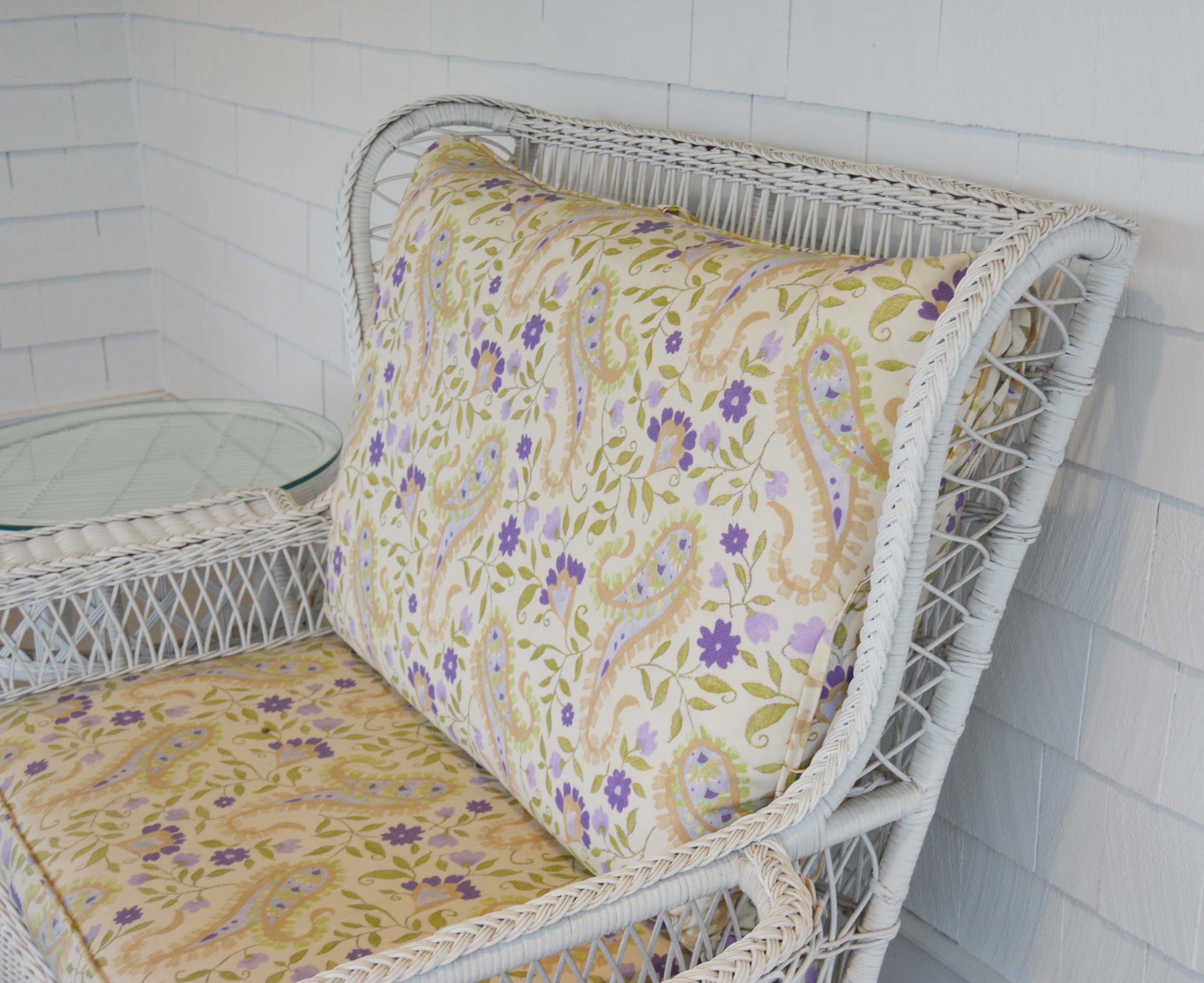 Henry Link Smithsonian Collection Wicker Settee and Tables