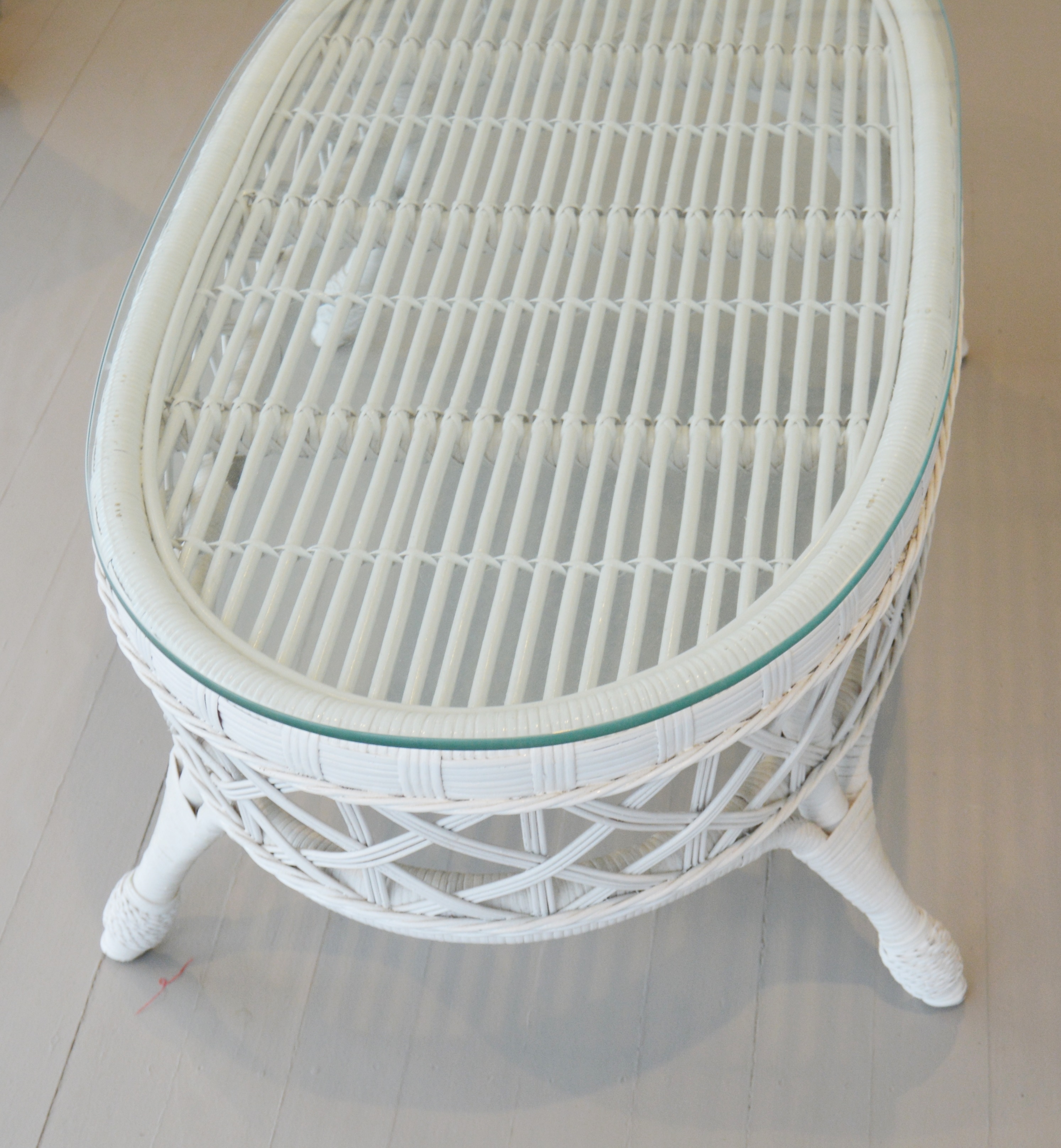 Henry Link Smithsonian Collection Wicker Settee and Tables