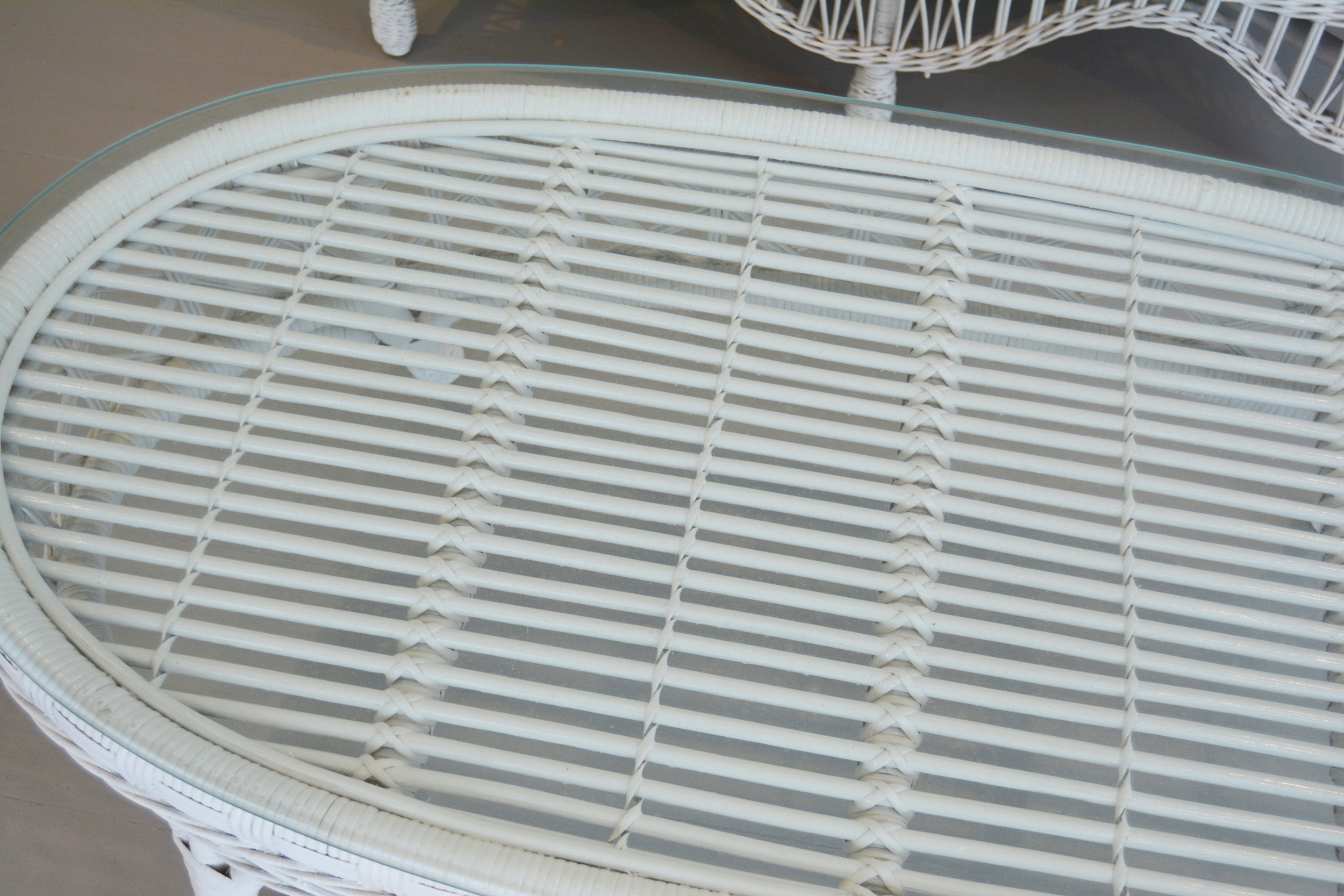 Henry Link Smithsonian Collection Wicker Settee and Tables