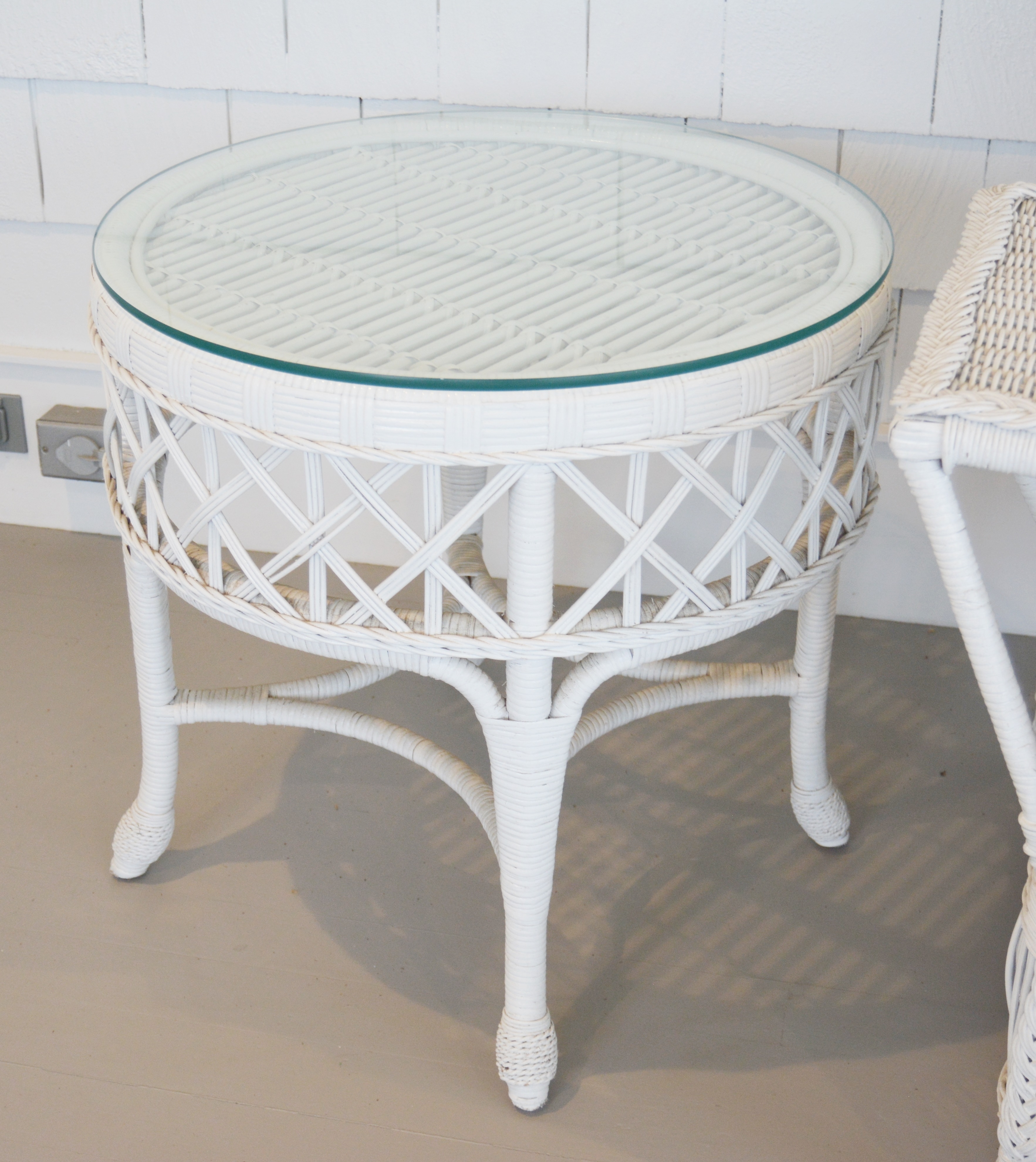 Henry Link Smithsonian Collection Wicker Settee and Tables