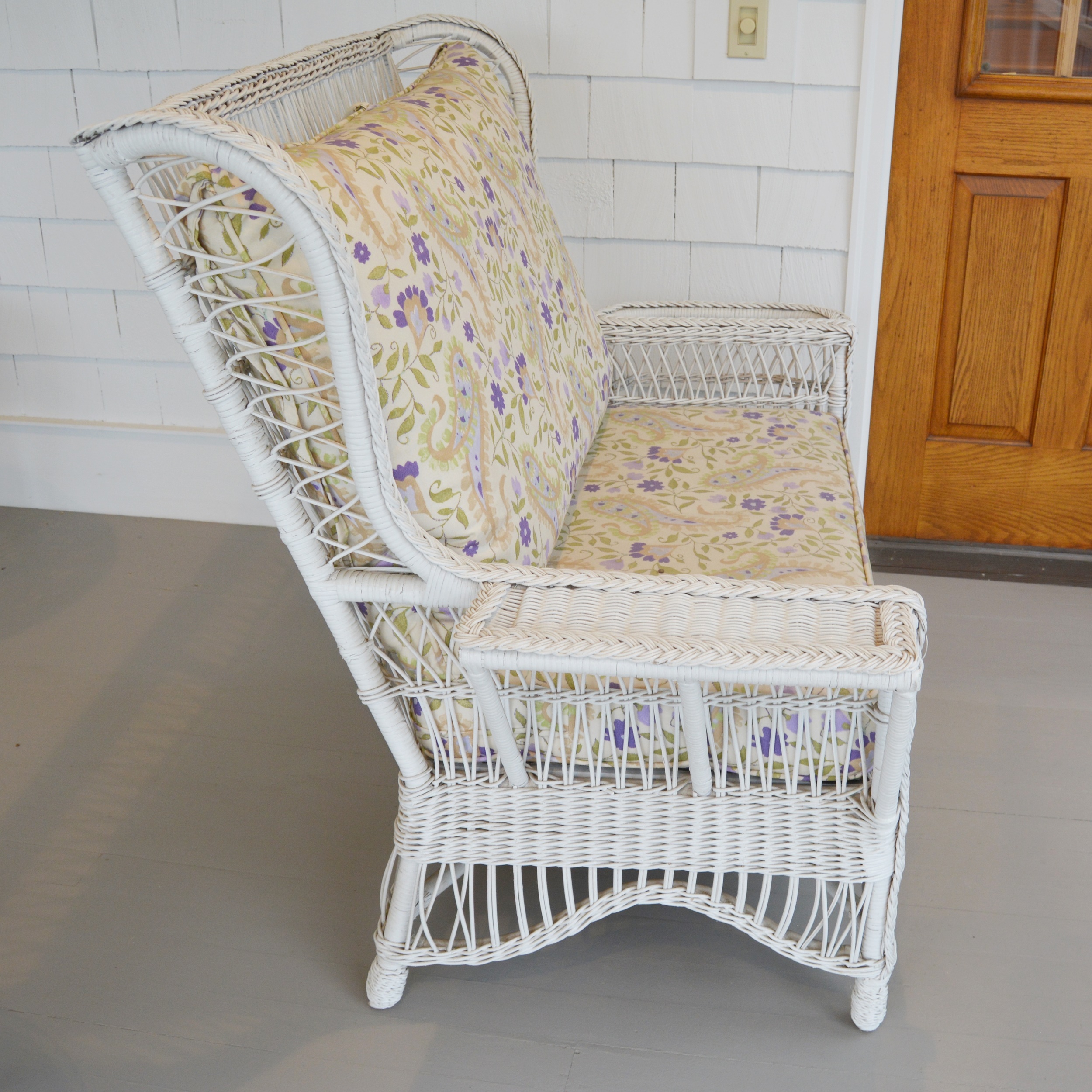 Henry Link Smithsonian Collection Wicker Settee and Tables