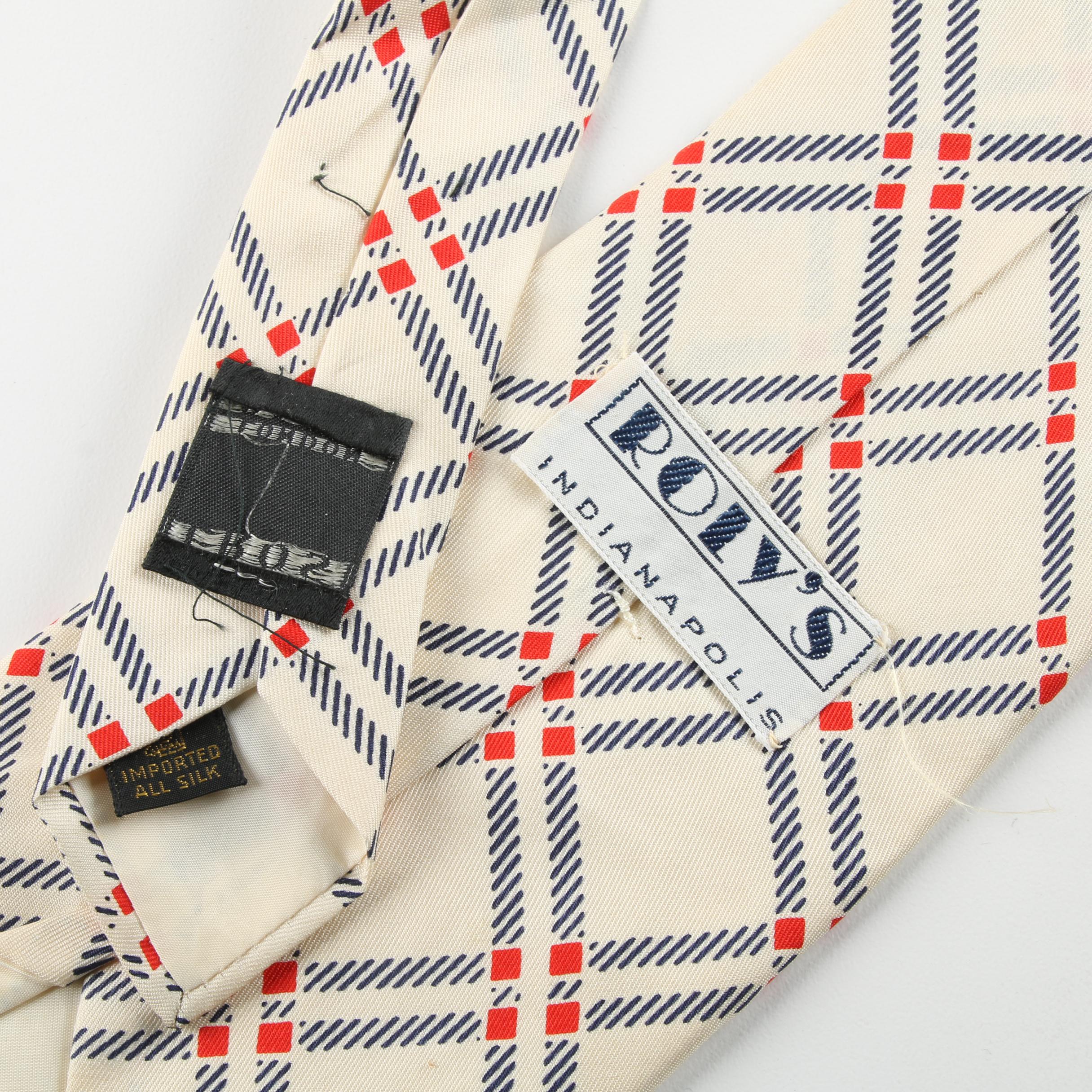 Vintage Silk Neckties Including Stewart's and Roly's