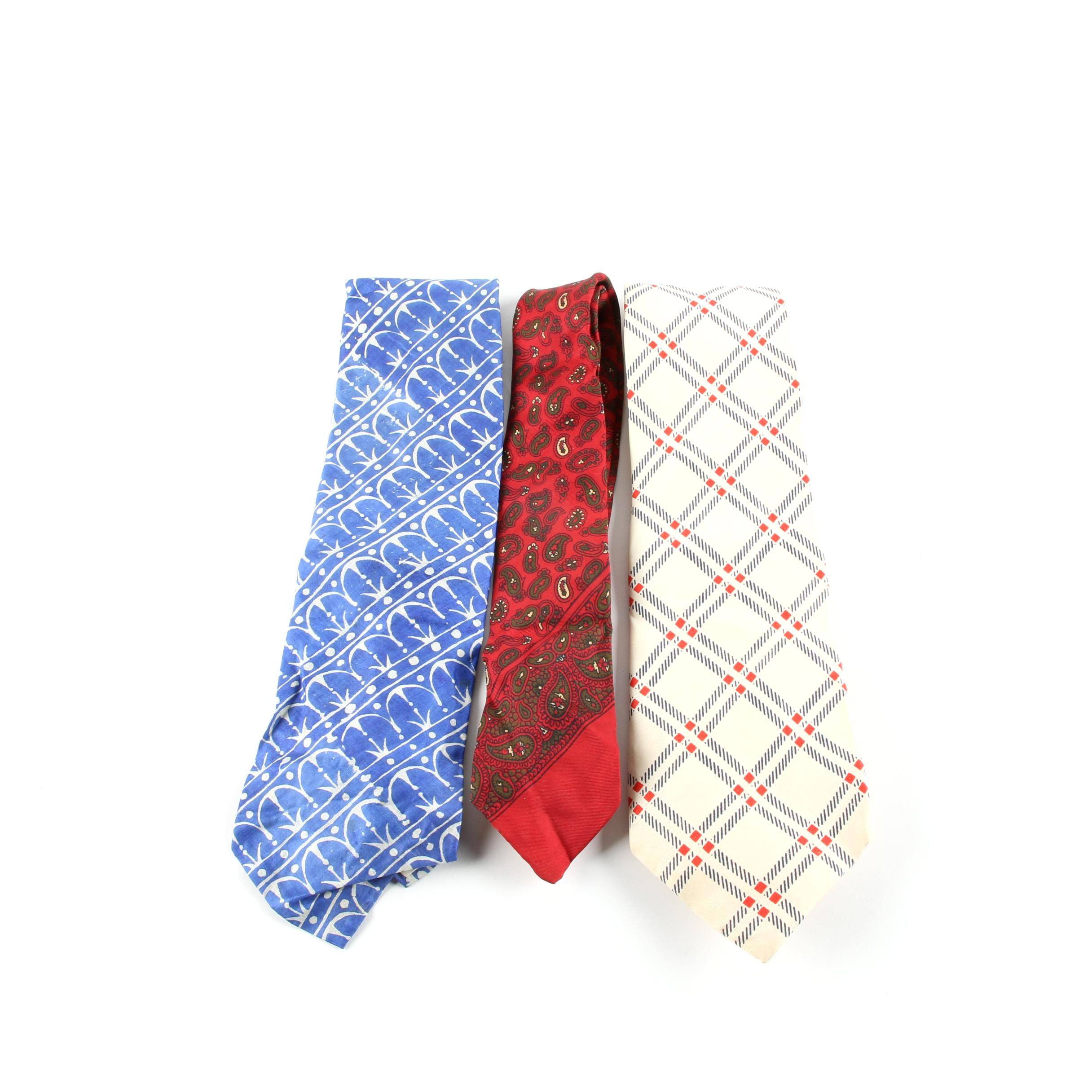 Vintage Silk Neckties Including Stewart's and Roly's