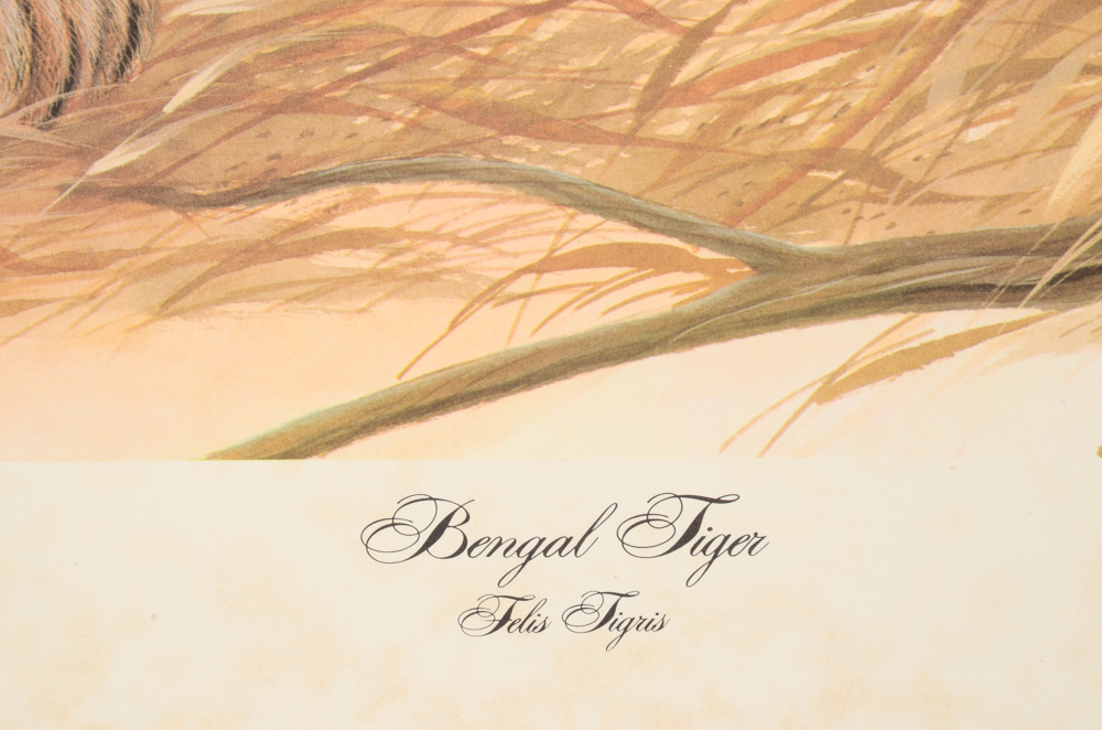 John A. Ruthven Limited Edition Offset Lithograph Print "Bengal Tiger"