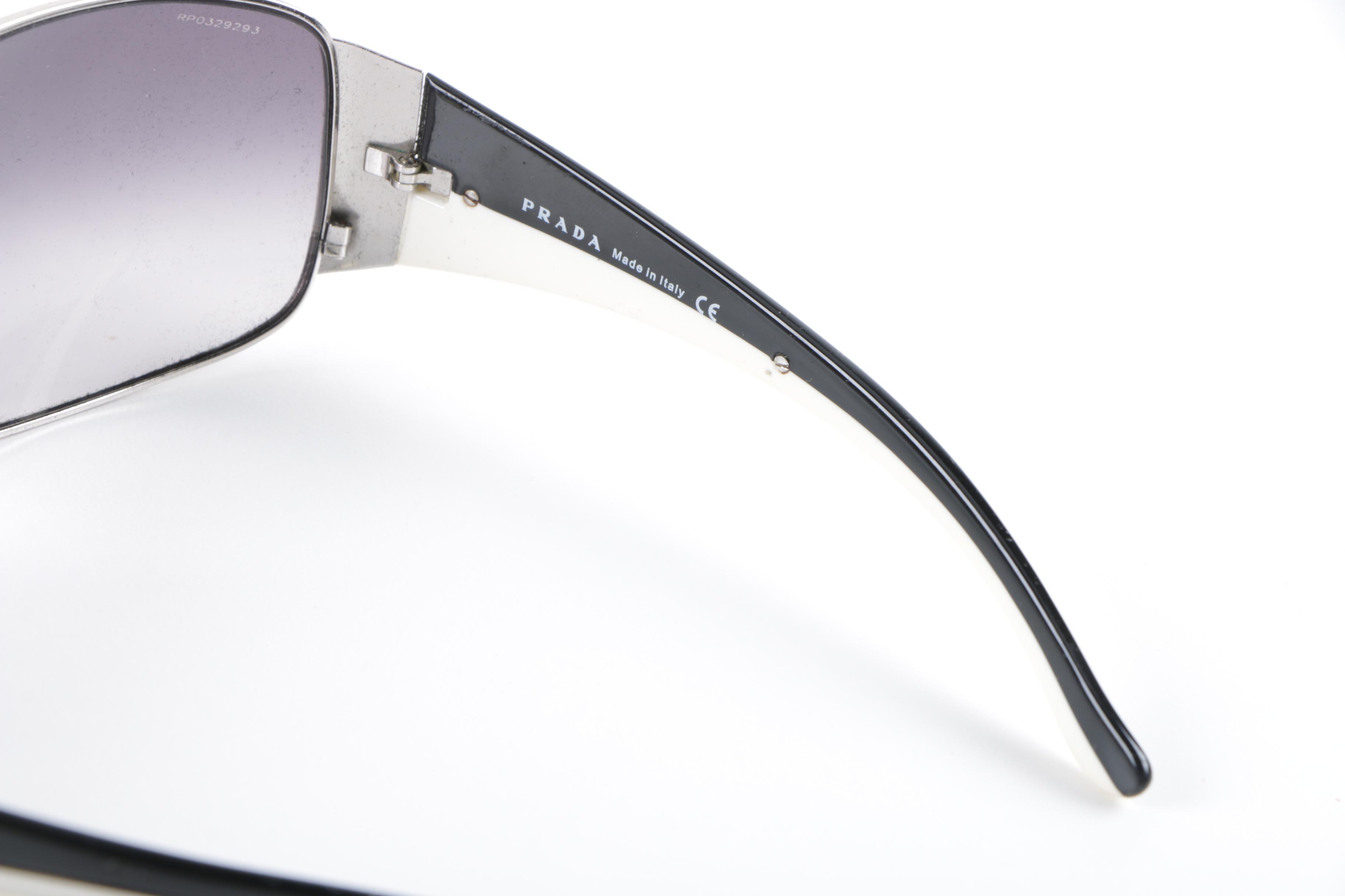 Prada SPR 74G Aviator Sunglasses with Case